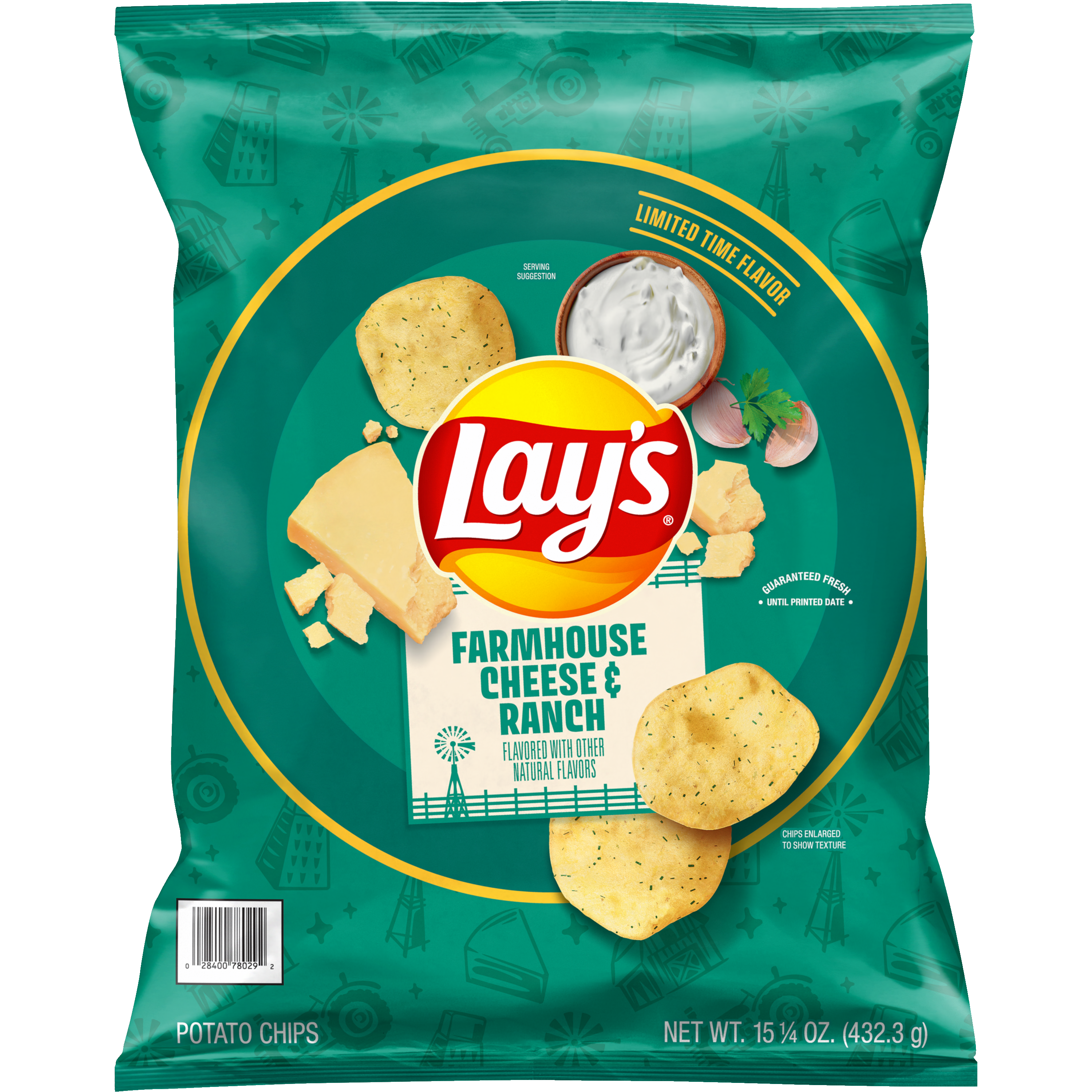 Lay's, Farmhouse Cheese & Ranch Flavored, Potato Chips