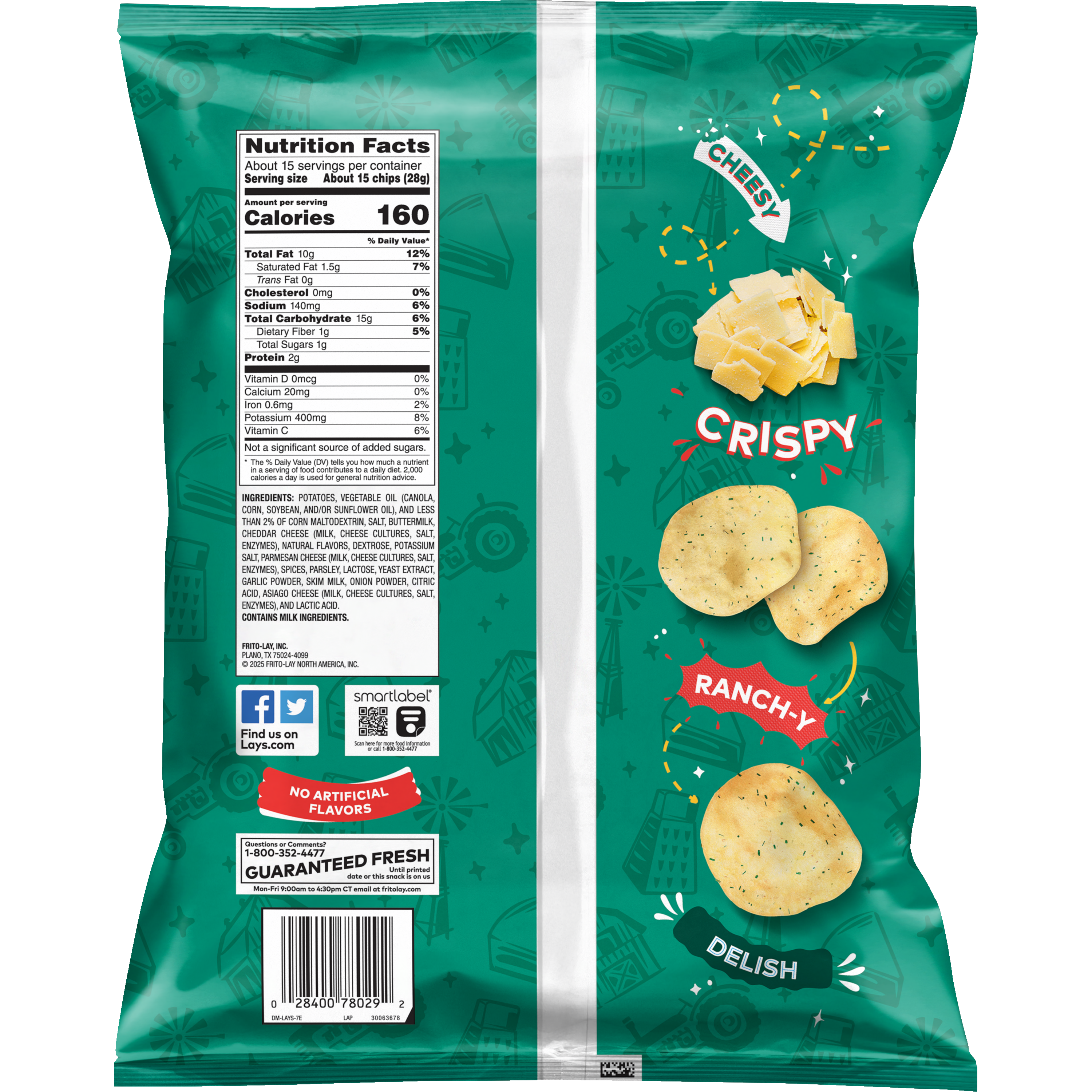 Lay's, Farmhouse Cheese & Ranch Flavored, Potato Chips thumbnail