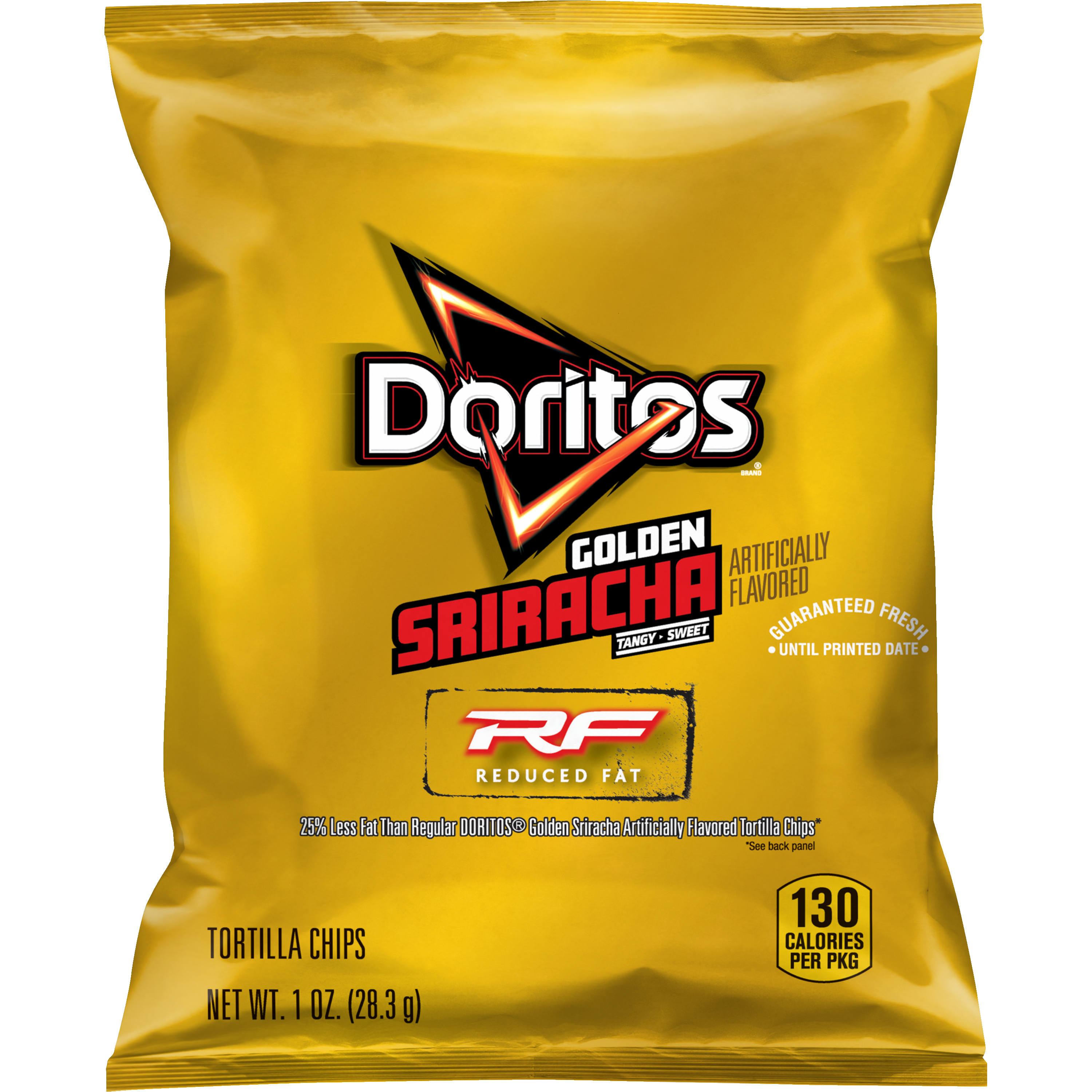 Doritos, Reduced Fat, Golden Sriracha Artificially Flavored, Tortilla Chips