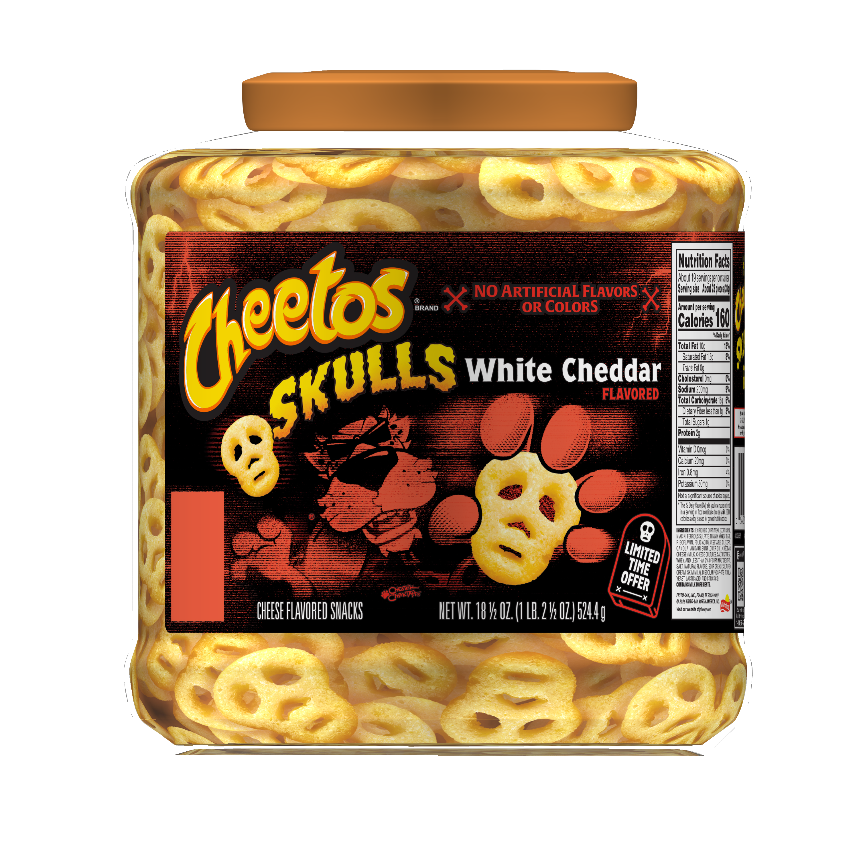 Cheetos, Skulls, White Cheddar Flavored, Cheese Snacks