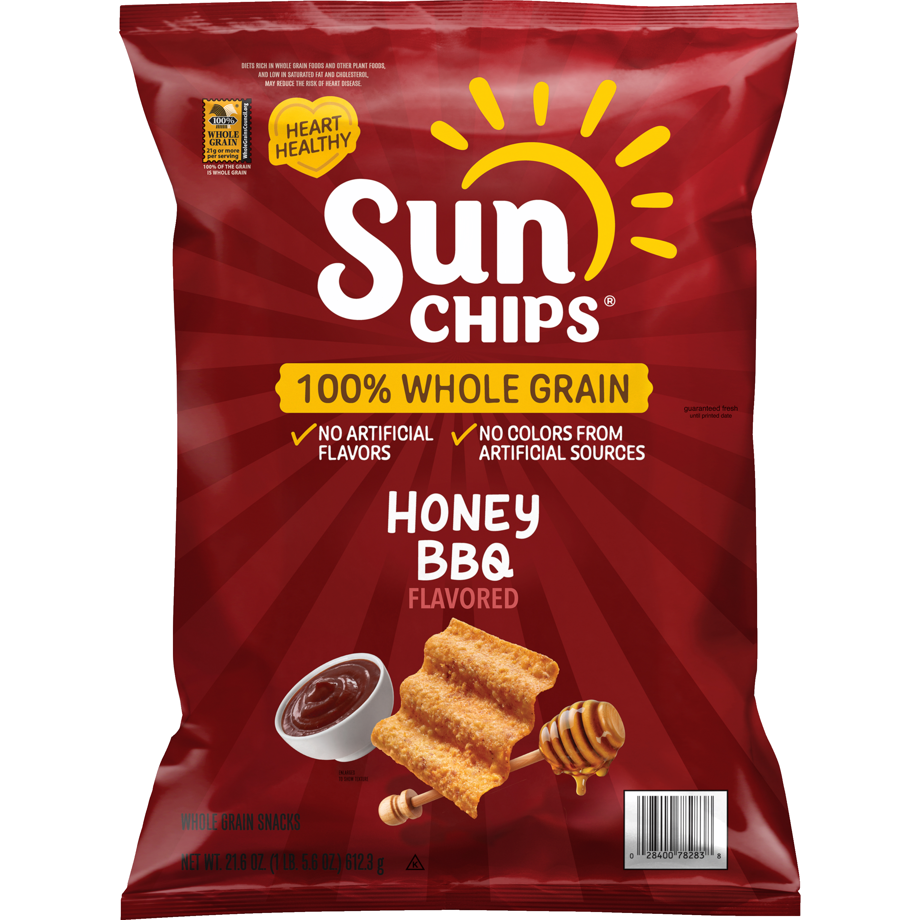 SunChips, Honey BBQ Flavored, Whole Grain Snacks