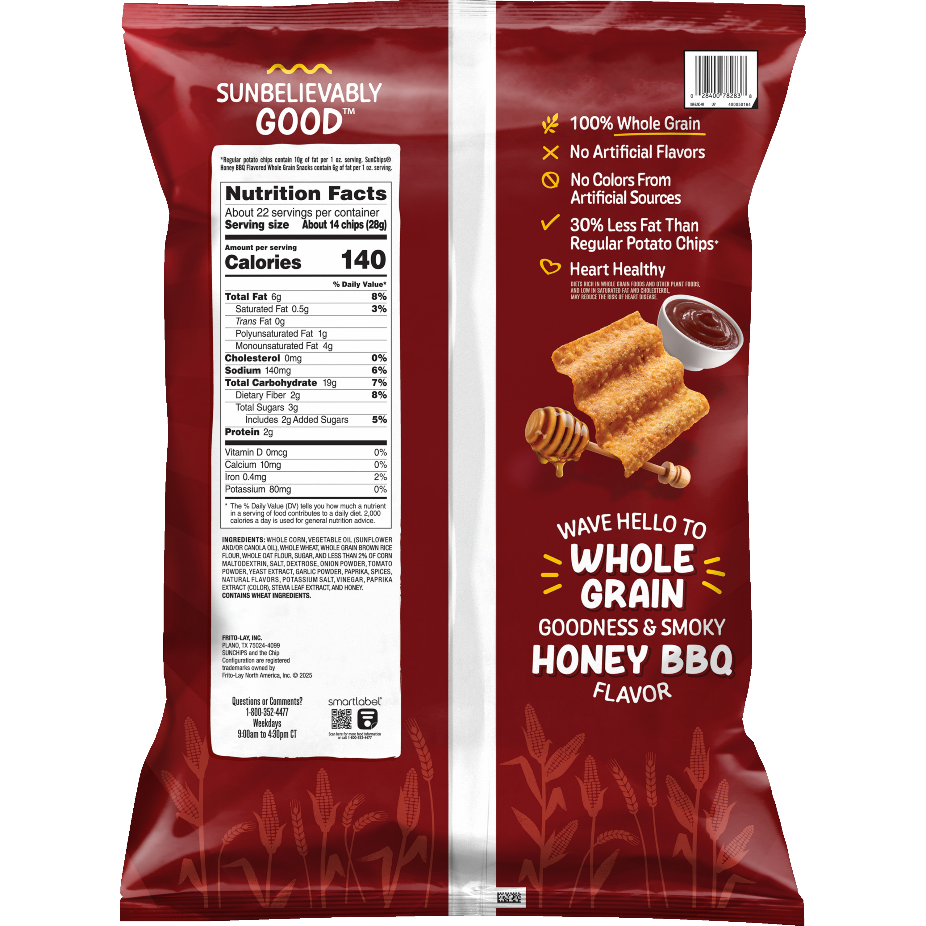 SunChips, Honey BBQ Flavored, Whole Grain Snacks thumbnail