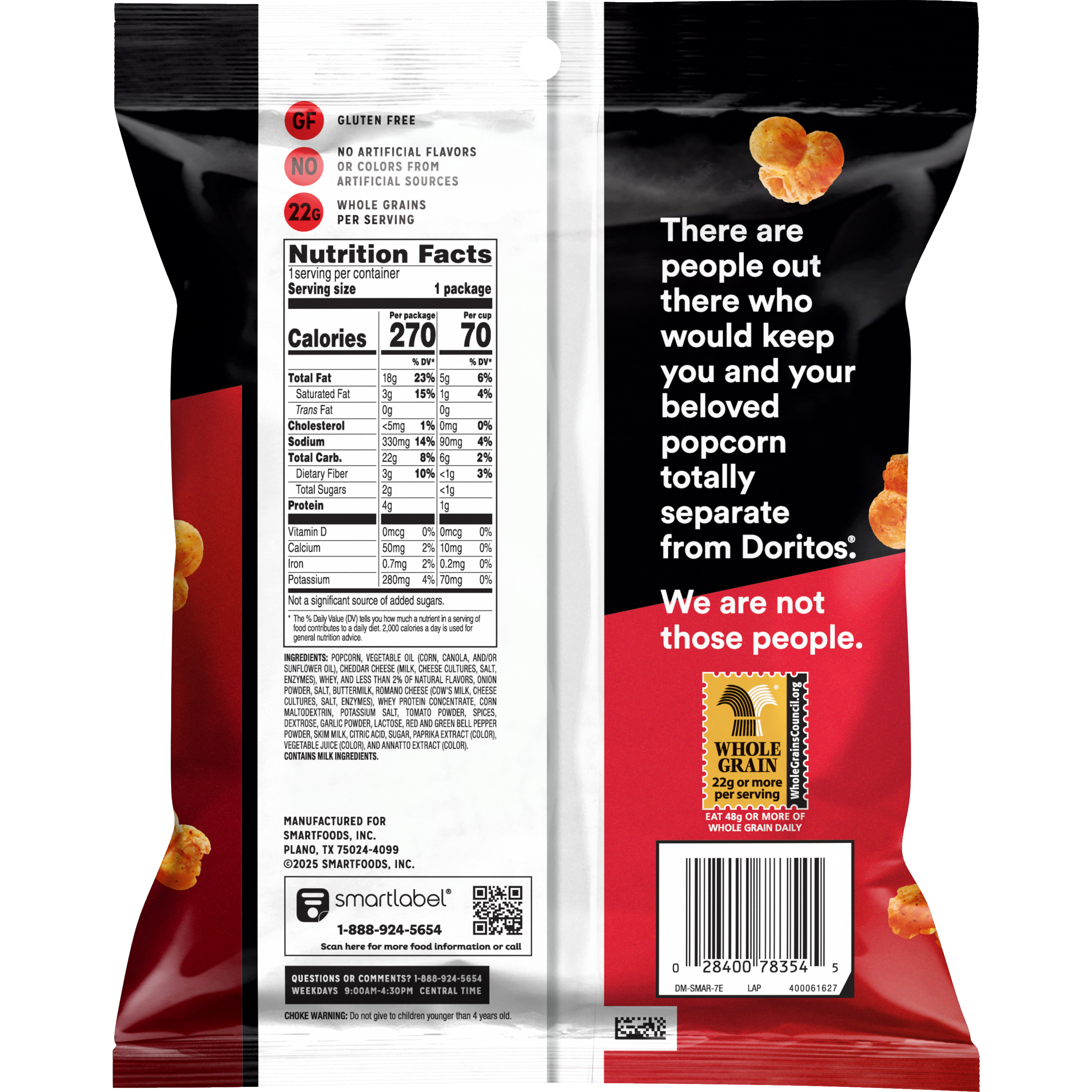Smartfood, Doritos Nacho Cheese, Flavored Popcorn thumbnail