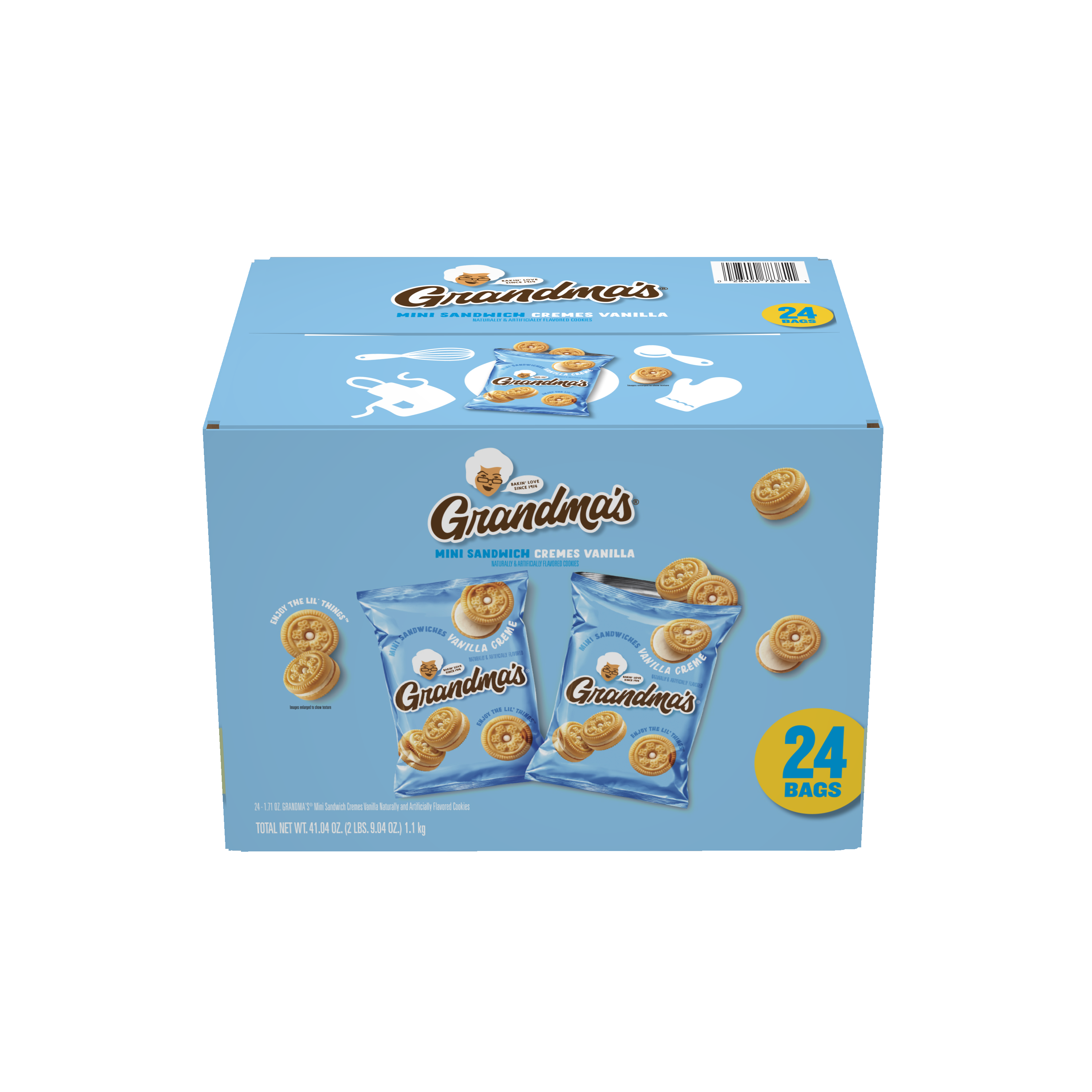 Grandma's, Vanilla Creme Naturally & Artificially Flavored, Mini Sandwich Cookies