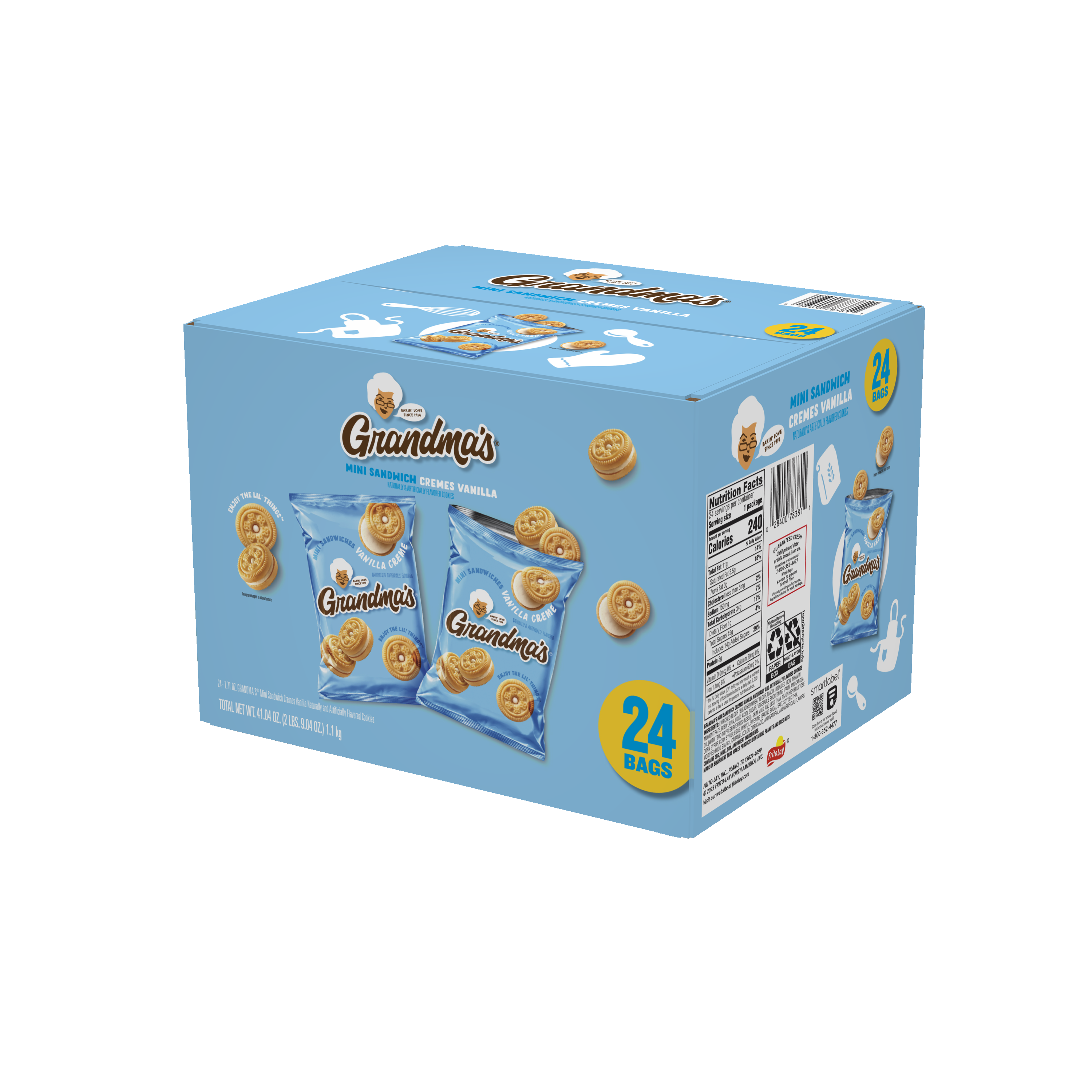 Grandma's, Vanilla Creme Naturally & Artificially Flavored, Mini Sandwich Cookies thumbnail