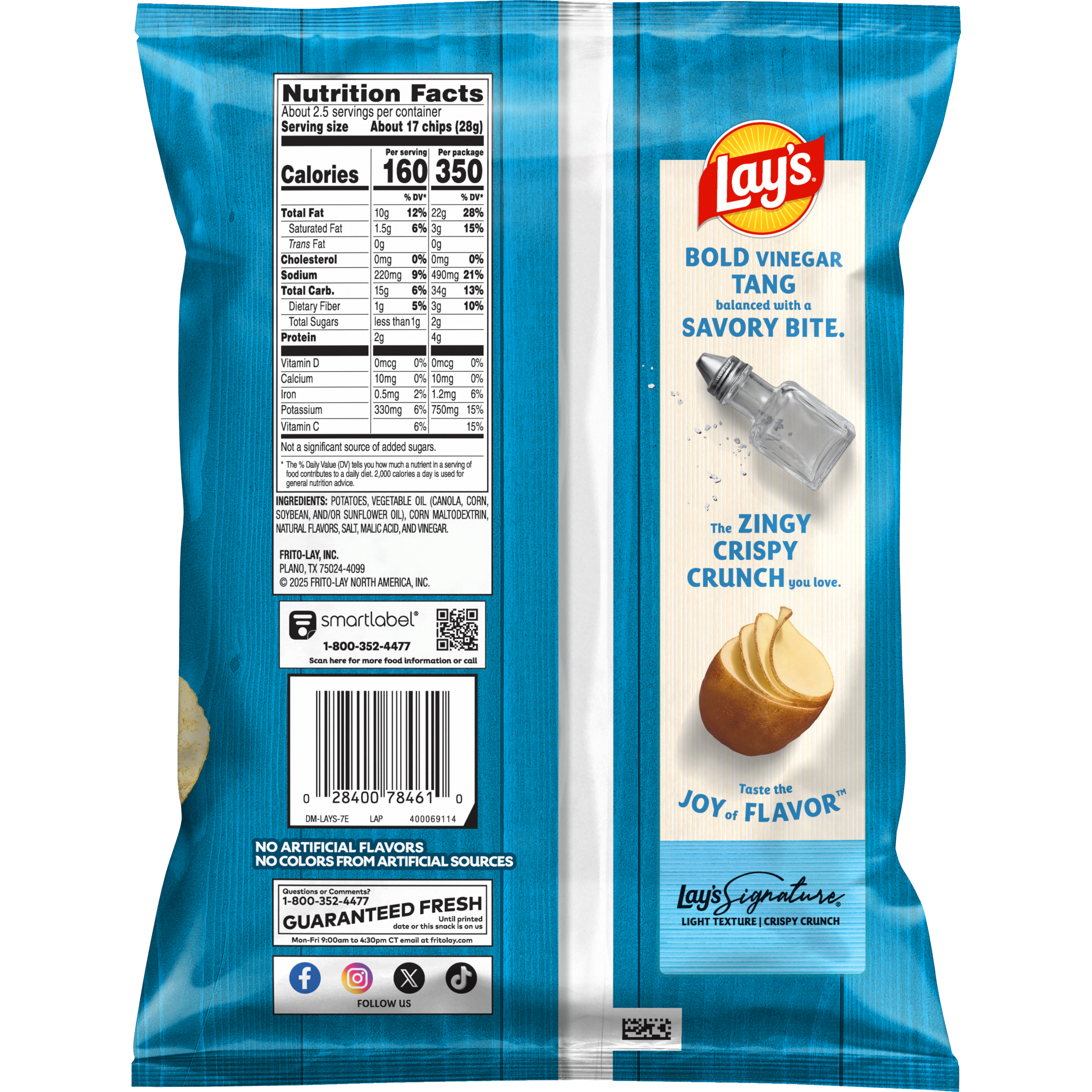 Lay's, Salt & Vinegar Flavored, Potato Chips thumbnail