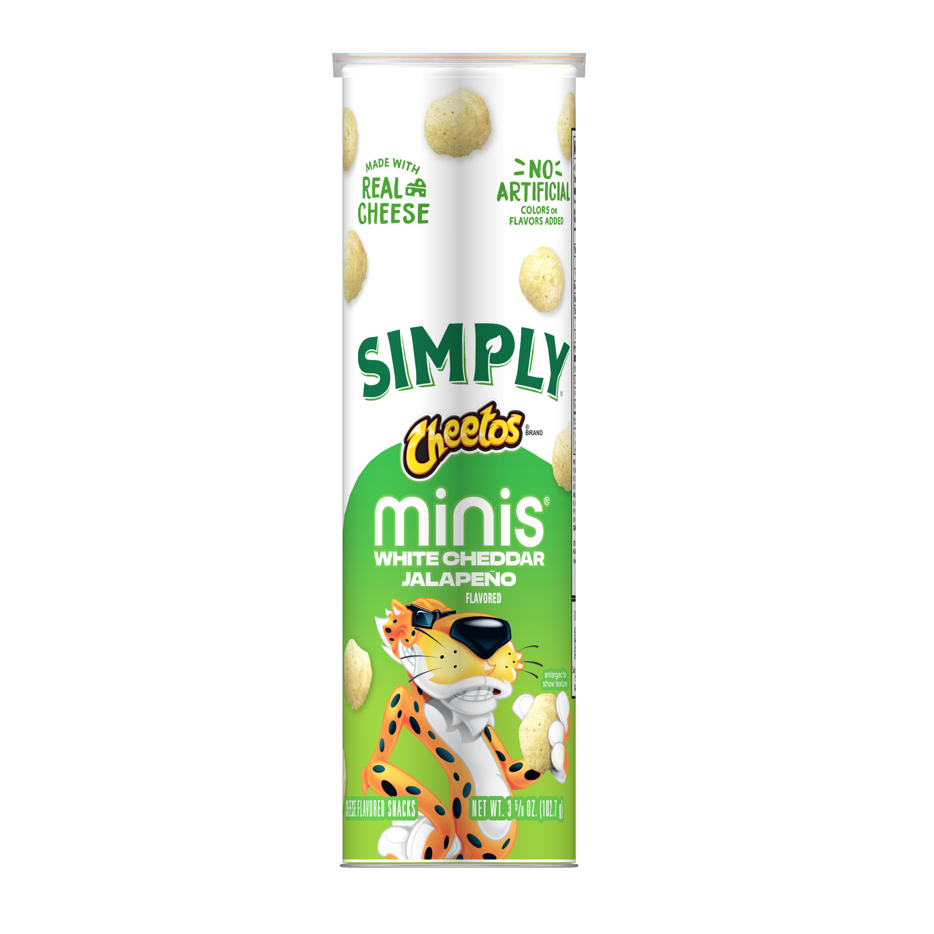 Cheetos, Simply, Minis, White Cheddar Jalapeno Flavored, Cheese Flavored Snacks