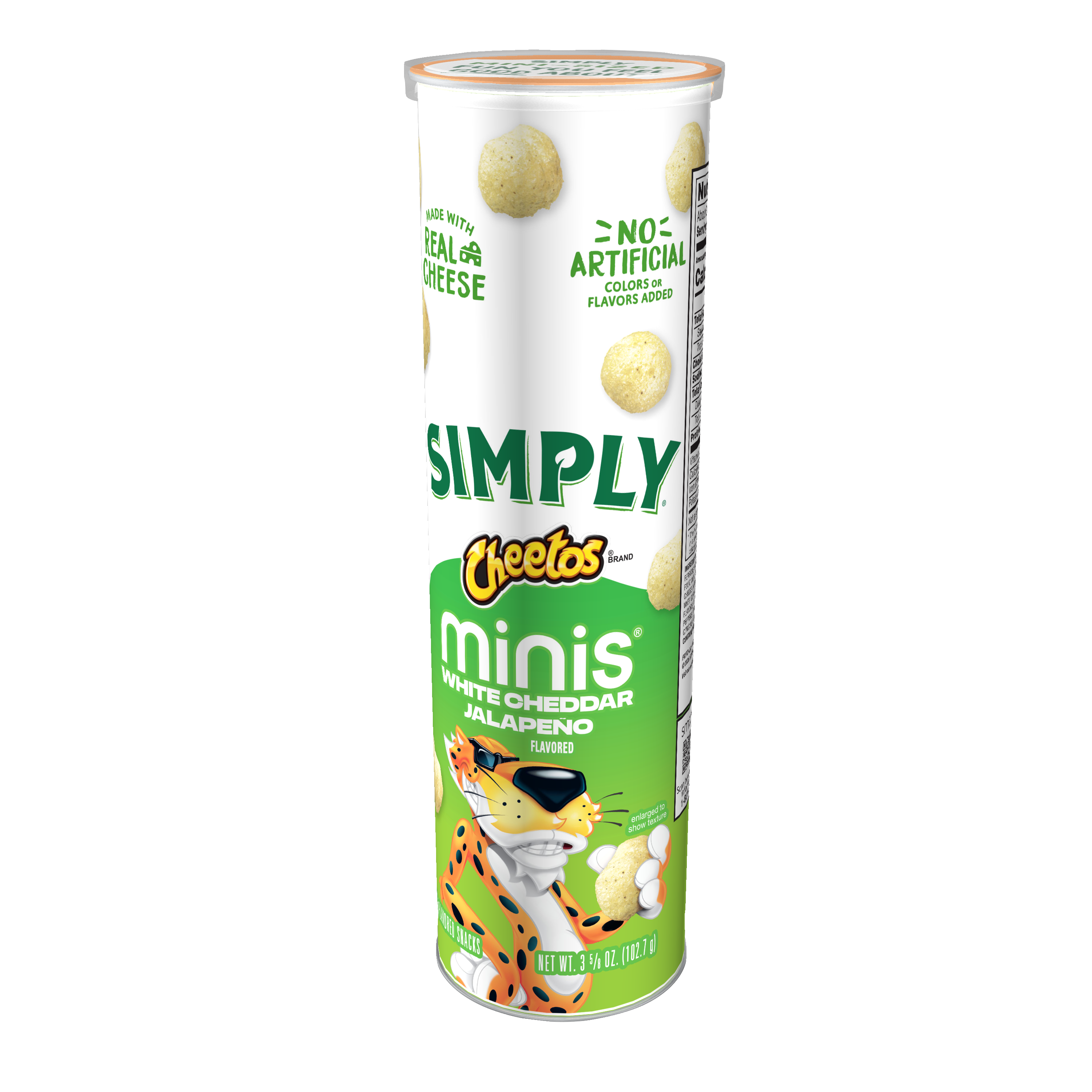 Cheetos, Simply, Minis, White Cheddar Jalapeno Flavored, Cheese Flavored Snacks thumbnail