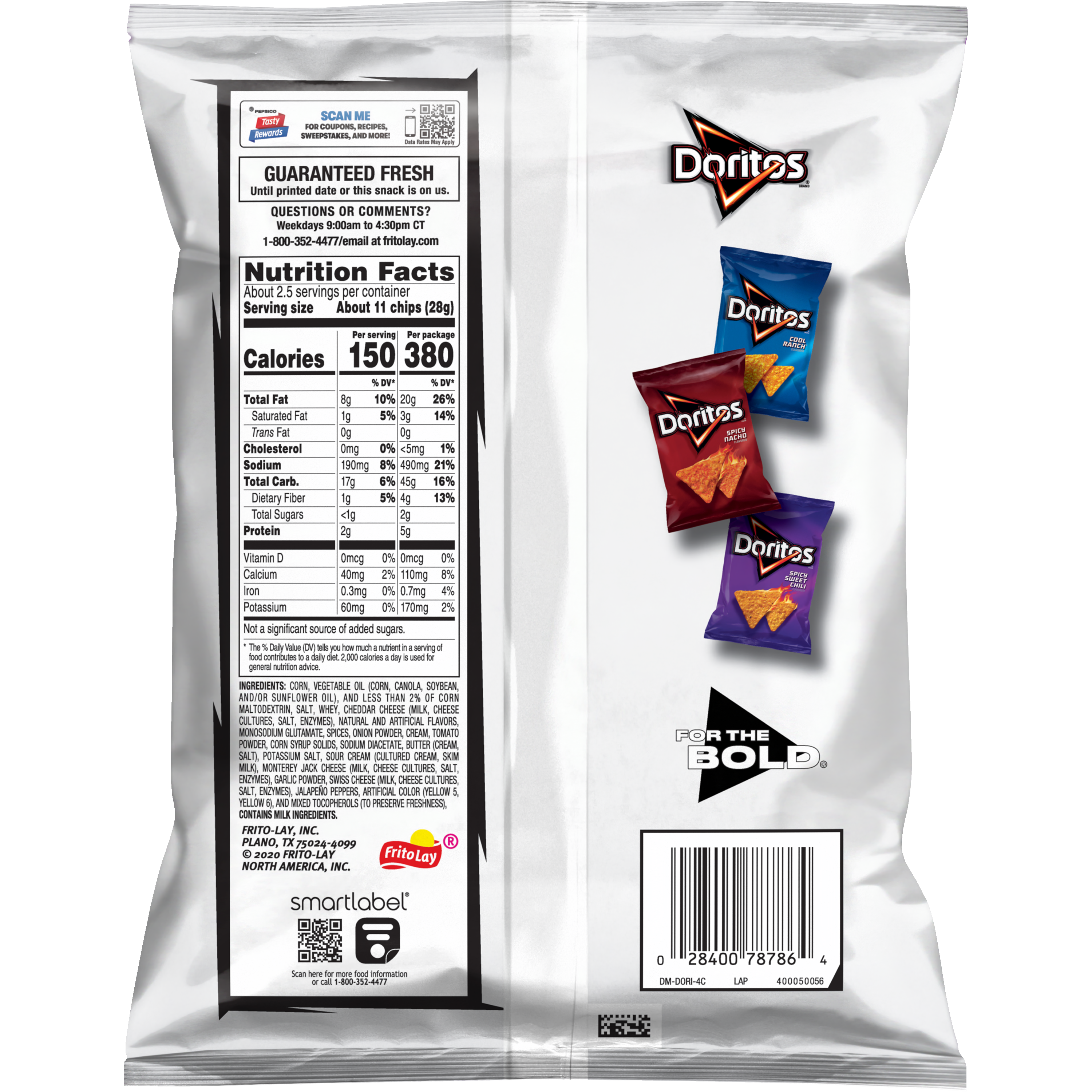 Doritos, Jumpin' Jack Cheese Flavored, Tortilla Chips thumbnail