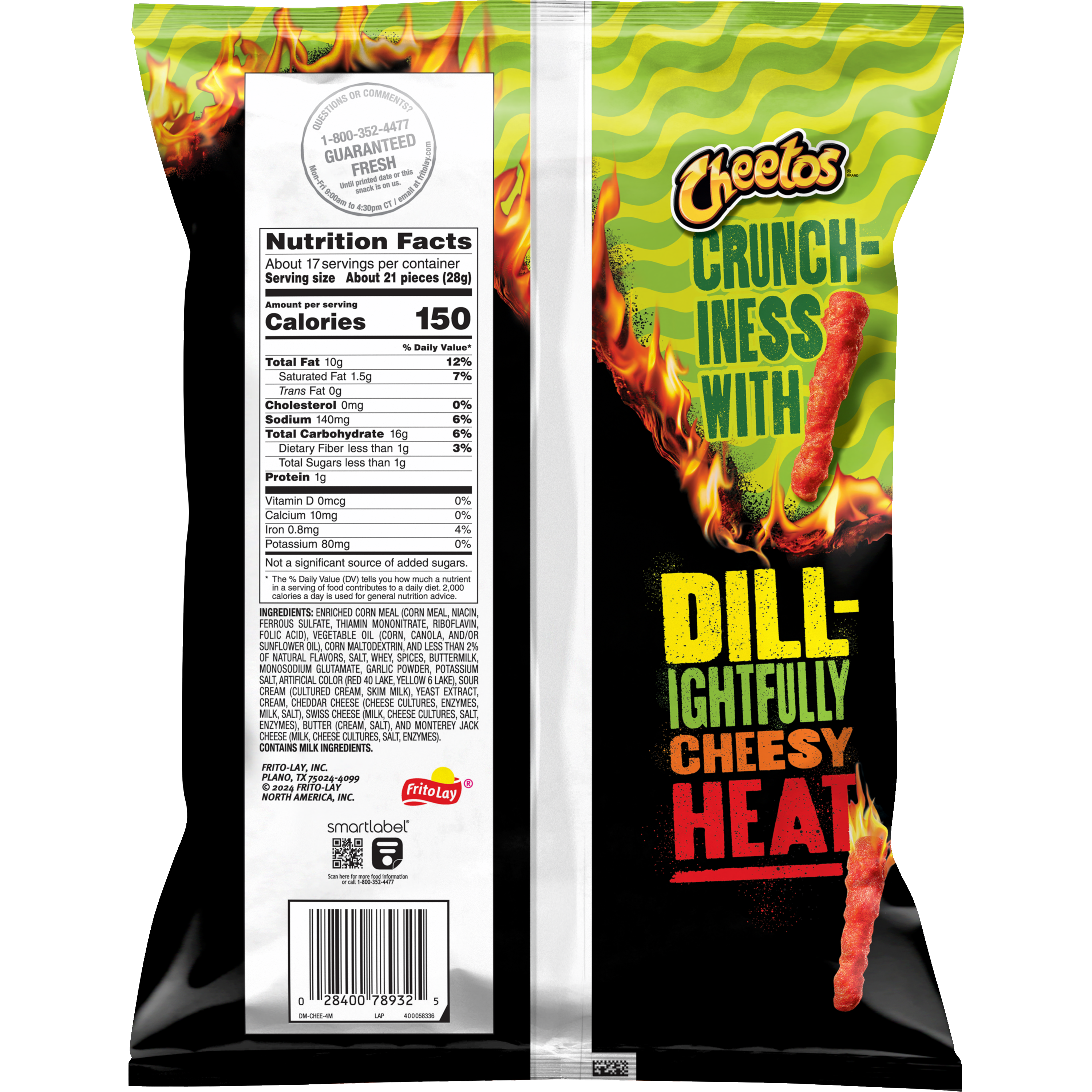 Cheetos, Crunchy, Flamin' Hot Dill Pickle Flavored, Cheese Flavored Snacks thumbnail