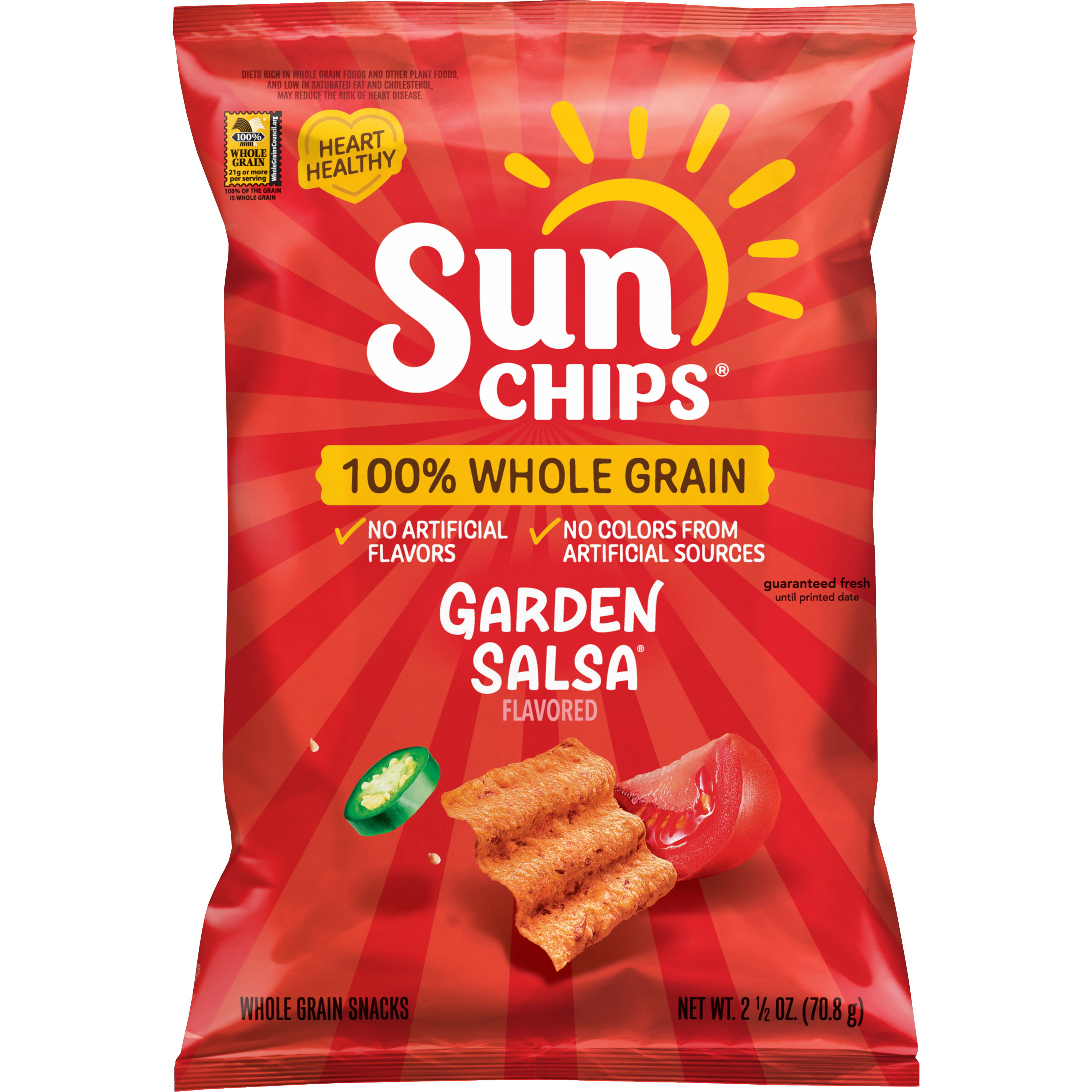 SunChips, Garden Salsa Flavored, Whole Grain Snacks