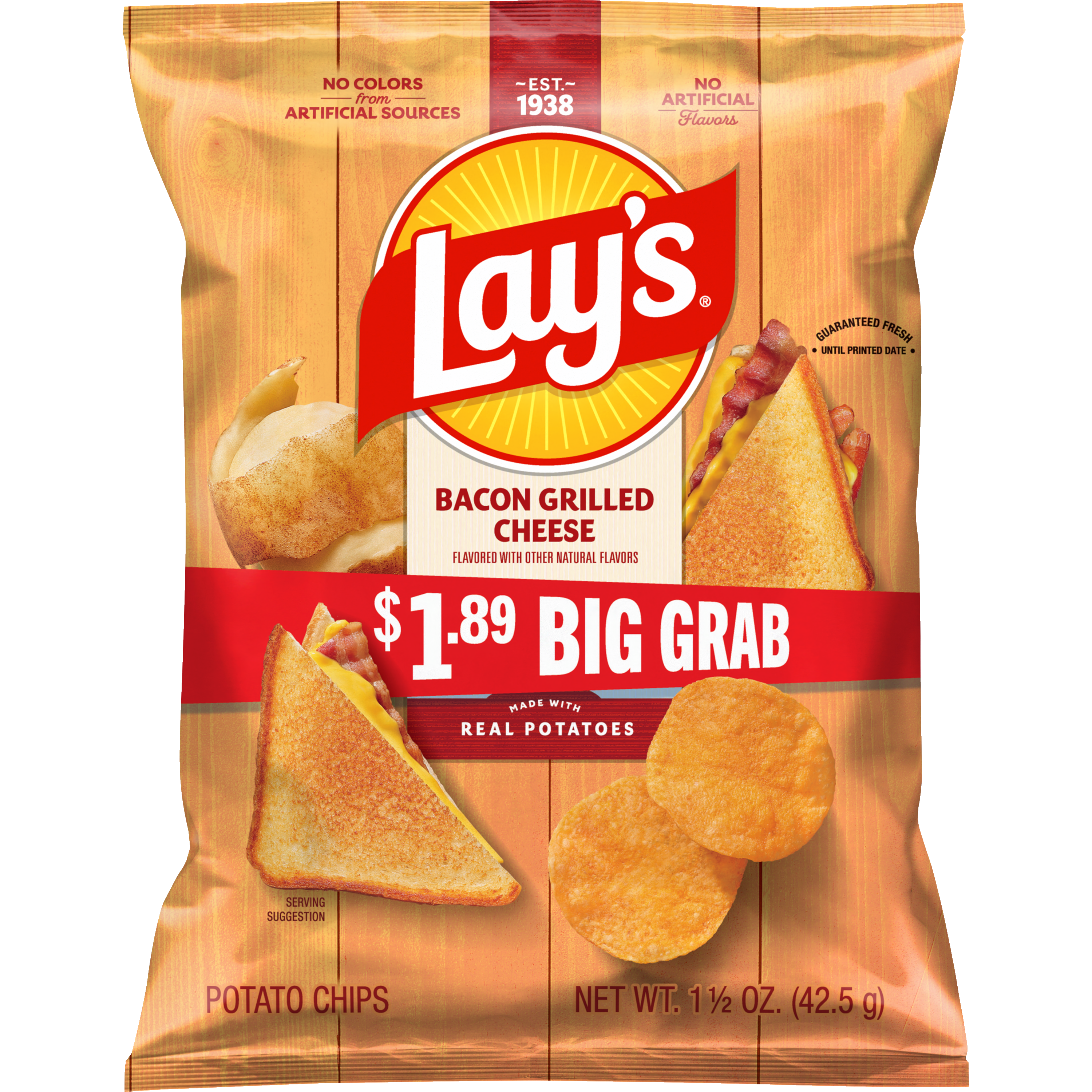 Lay's, Bacon Grilled Cheese Flavored, Potato Chips
