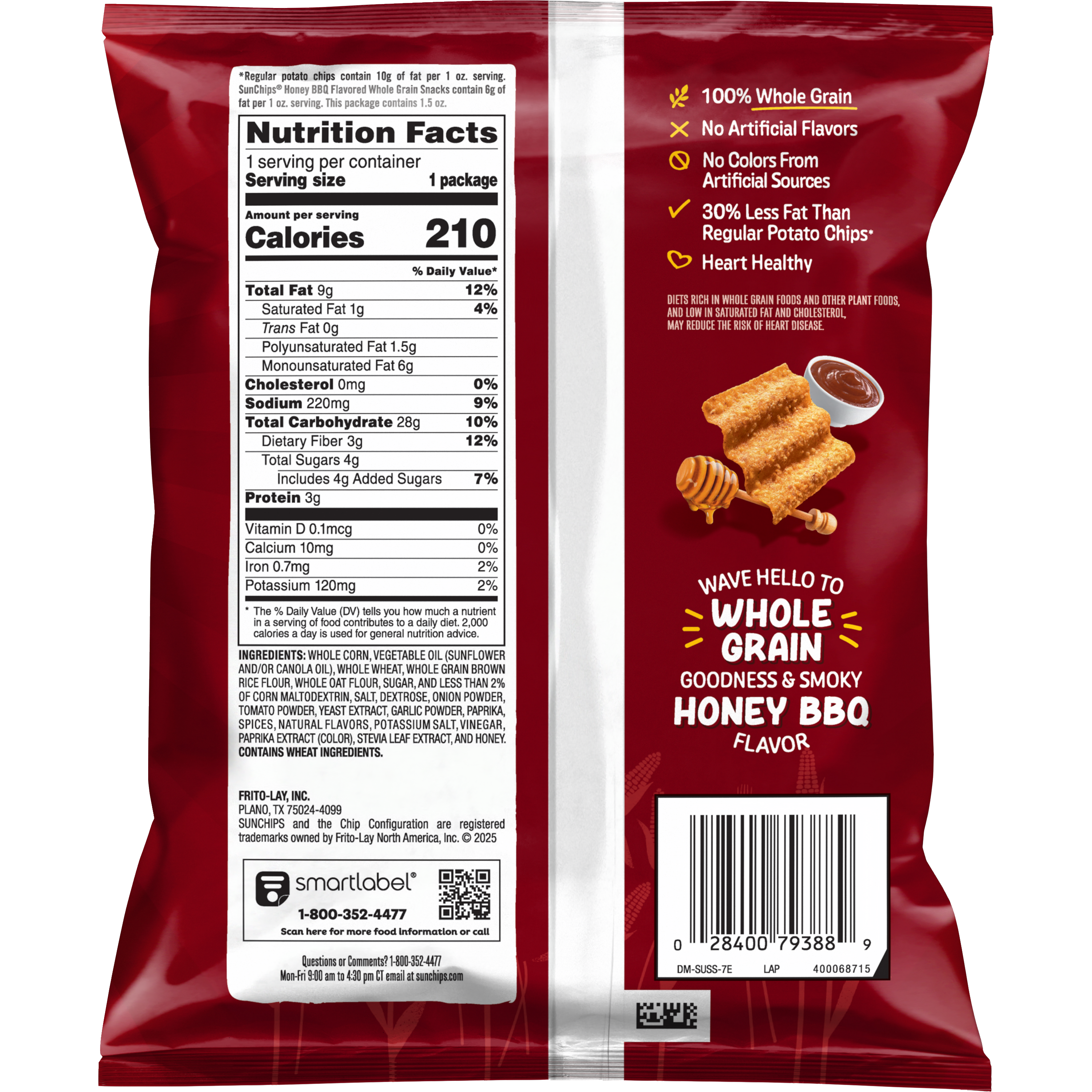 SunChips, Honey BBQ Flavored, Whole Grain Snacks thumbnail