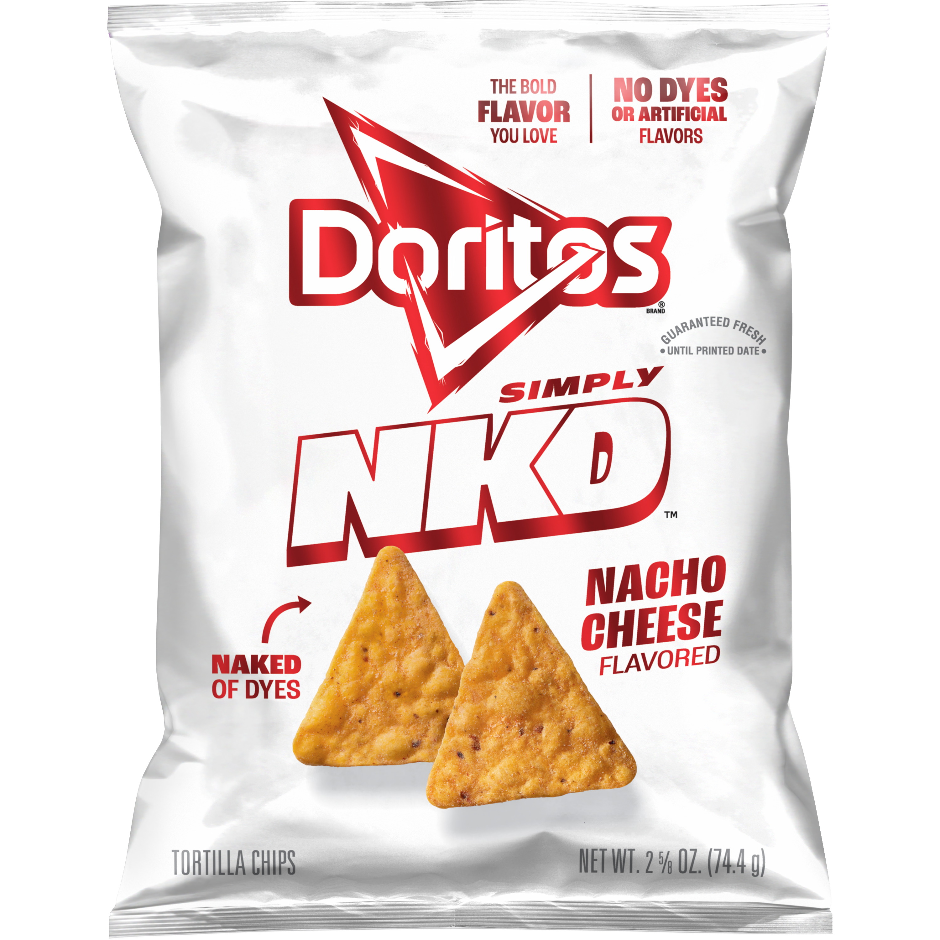 Doritos, Simply NKD, Nacho Cheese Flavored, Tortilla Chips