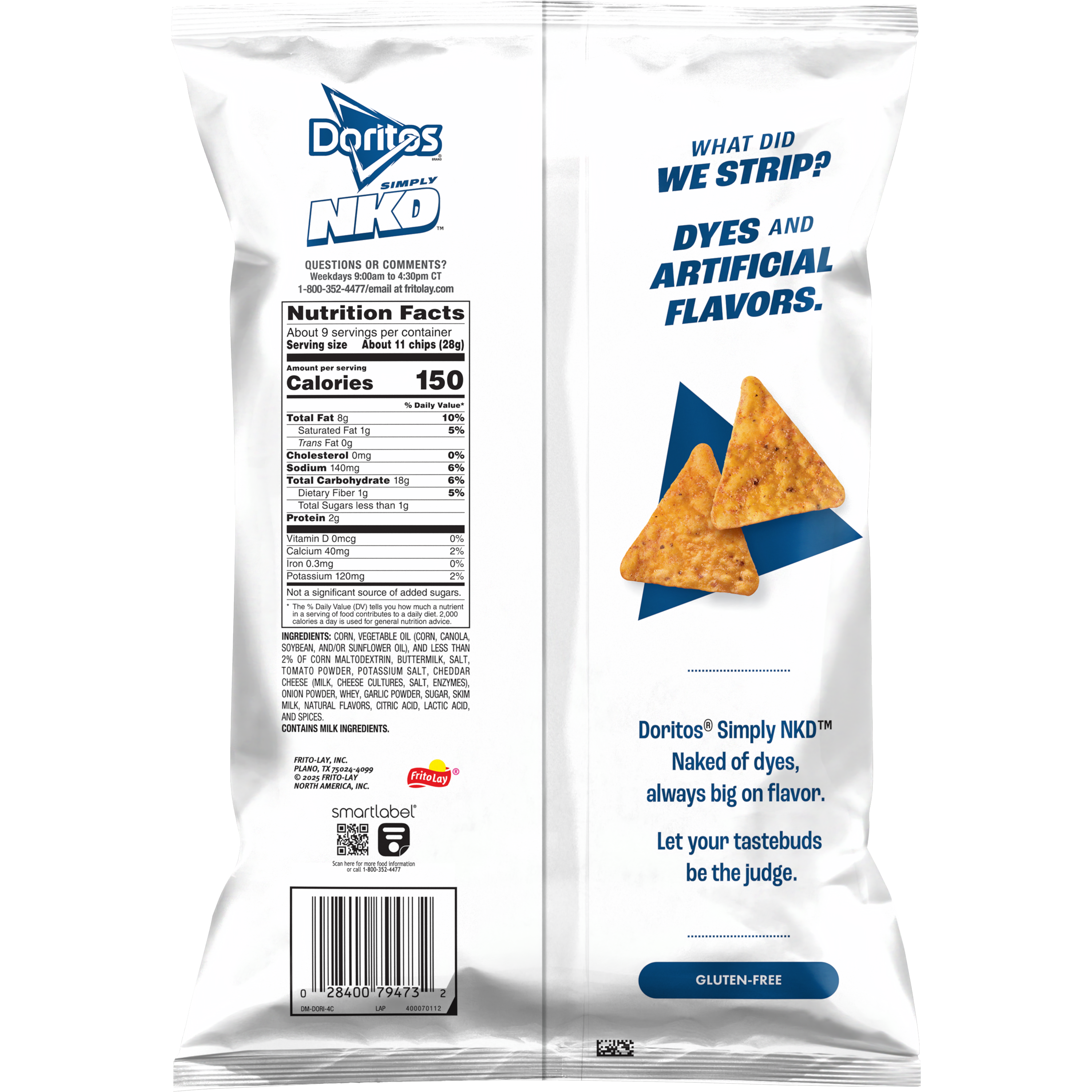 Doritos, Simply NKD, Cool Ranch Flavored, Tortilla Chips thumbnail