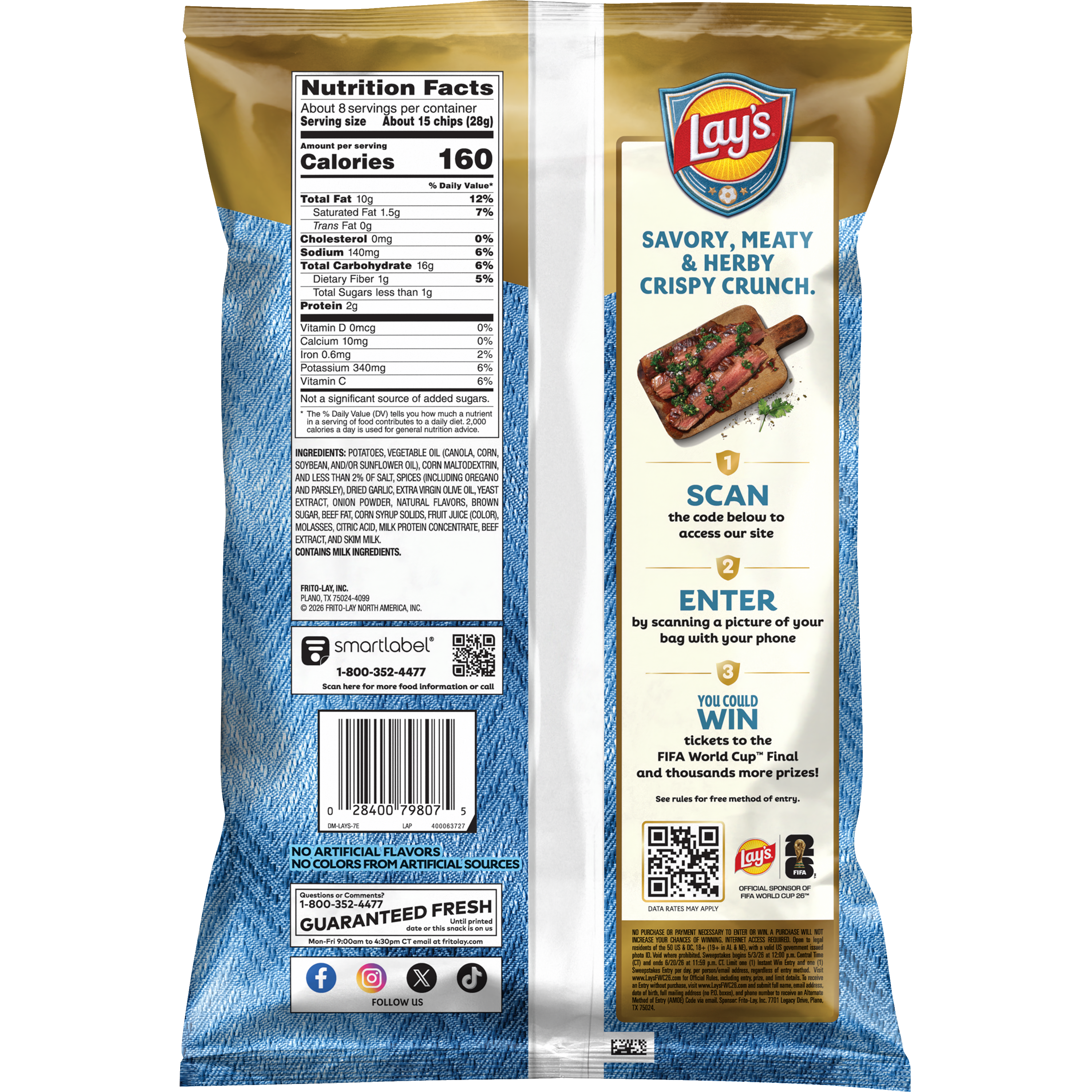 Lay's, Argentinian-Style Steak With Chimichurri Flavored, Potato Chips thumbnail