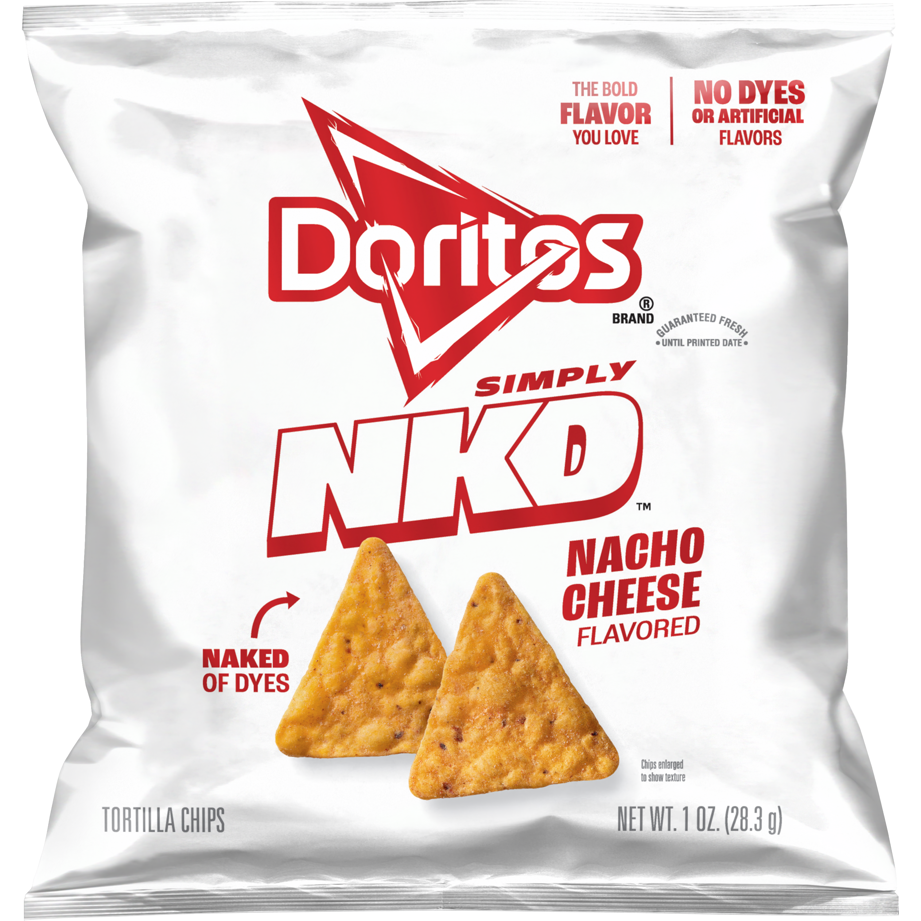 Doritos, Simply NKD, Nacho Cheese Flavored, Tortilla Chips