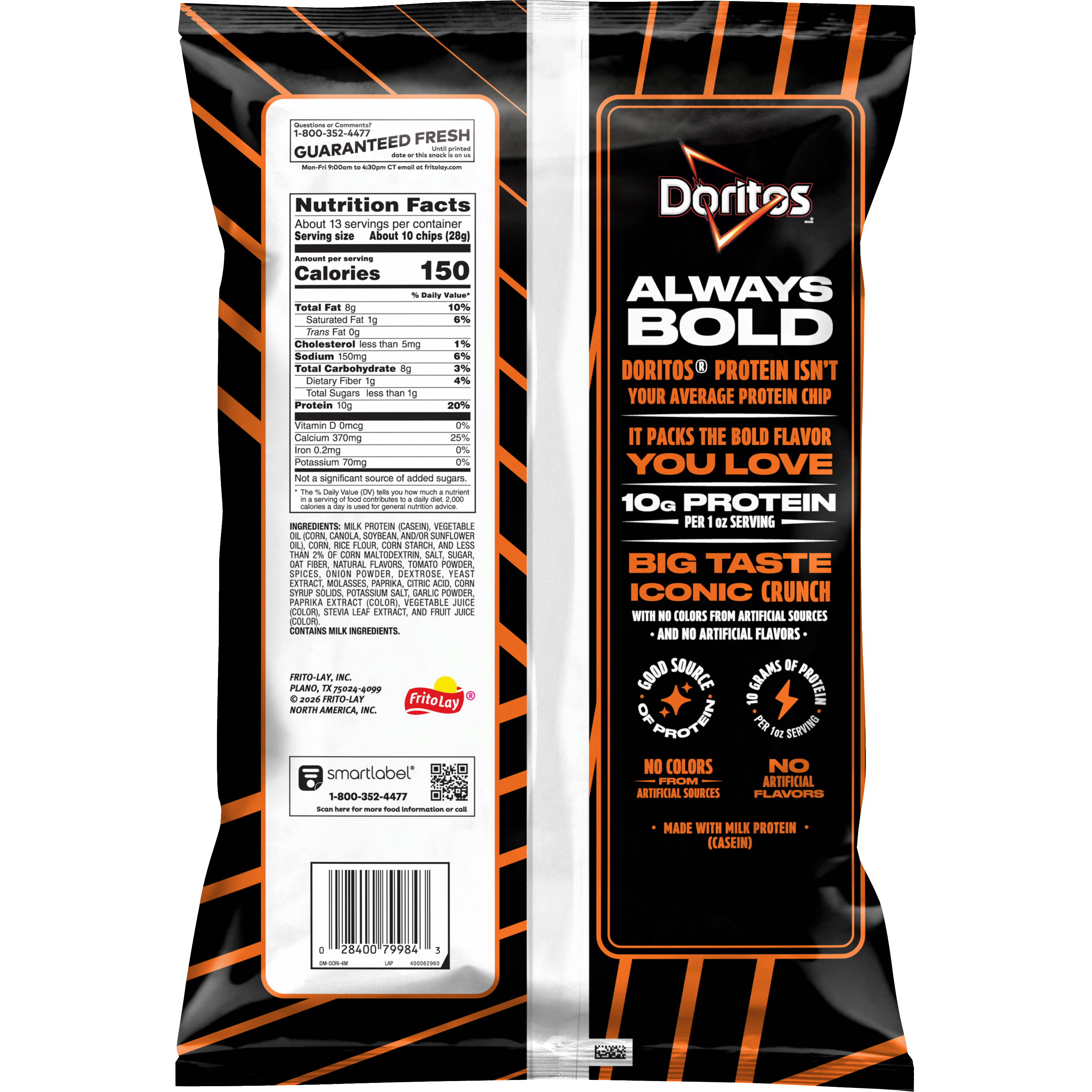 Doritos, Protein, Sweet & Tangy BBQ Flavored, Tortilla Style Chips thumbnail