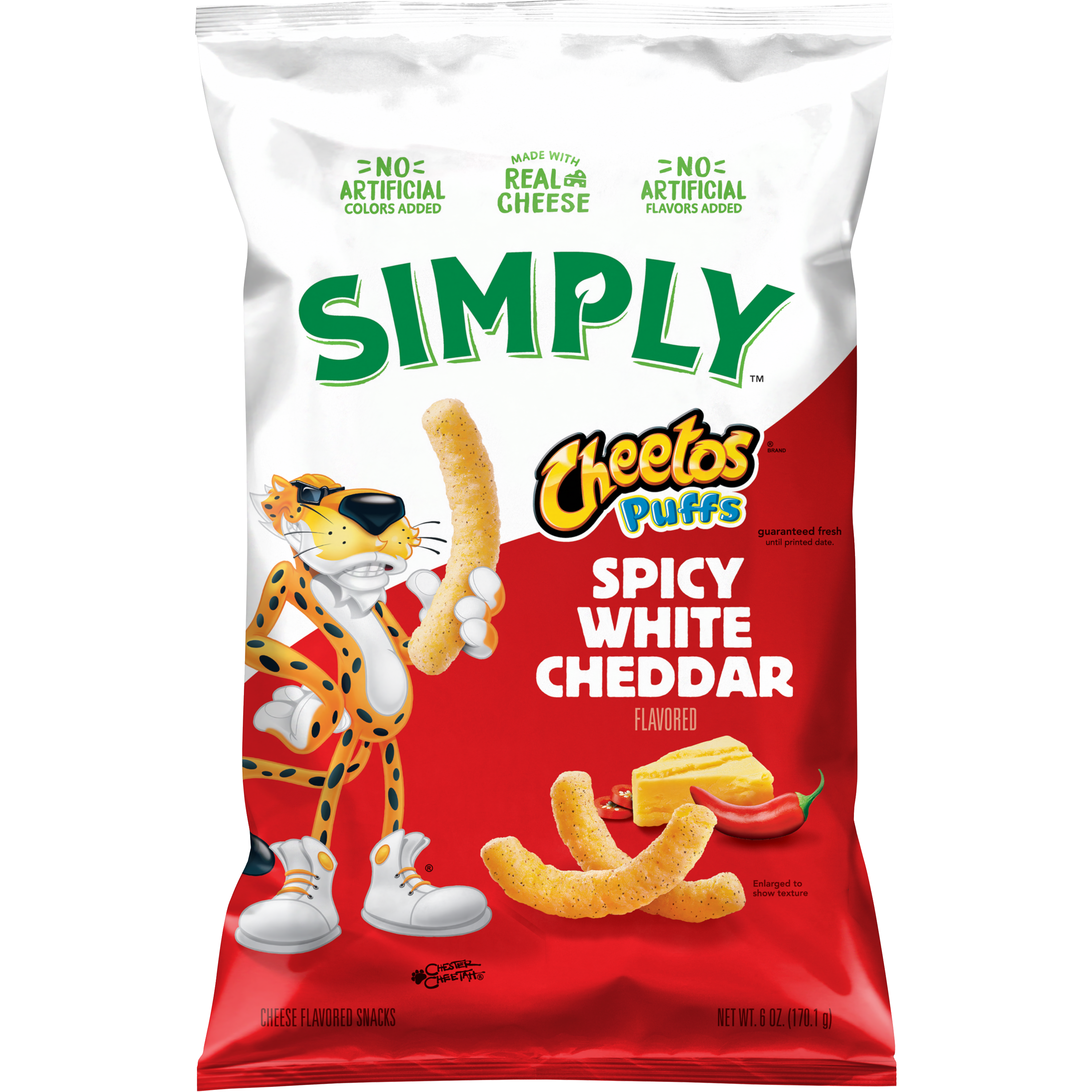 Cheetos, Simply, Puffs, Spicy White Cheddar, Cheese Flavored Snacks
