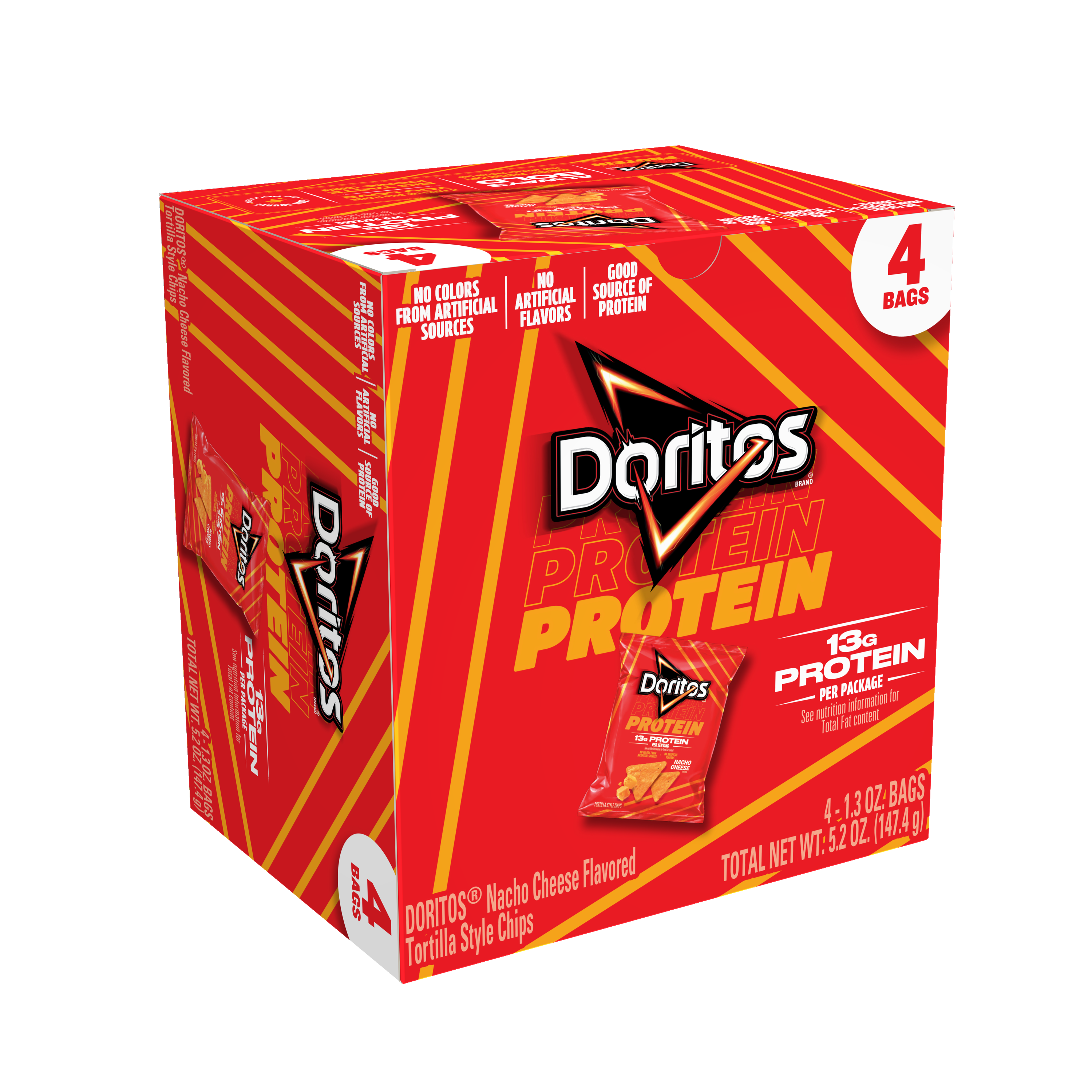 Doritos, Protein, Nacho Cheese Flavored, Tortilla Style Chips thumbnail