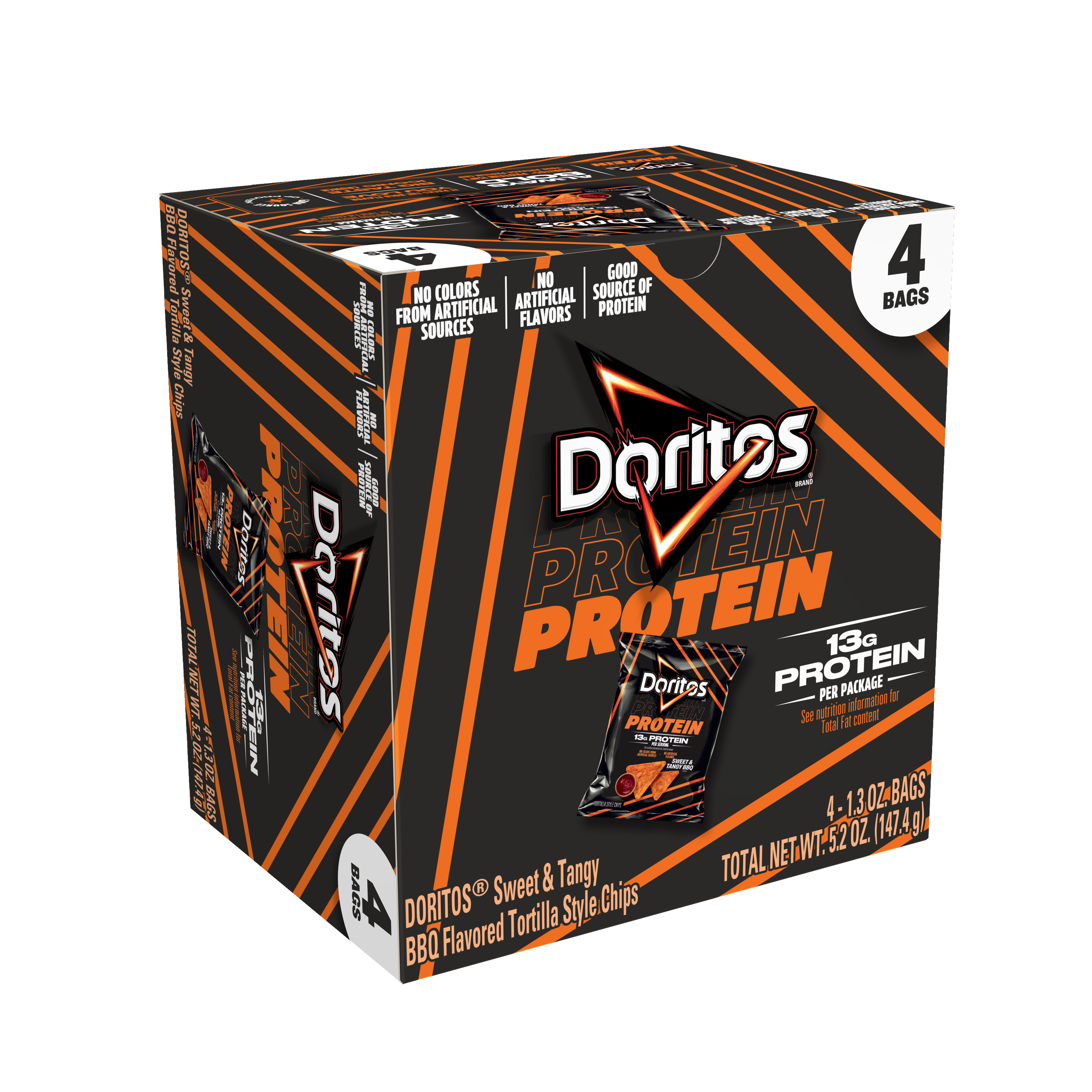 Doritos, Protein, Sweet & Tangy BBQ Flavored, Tortilla Style Chips thumbnail