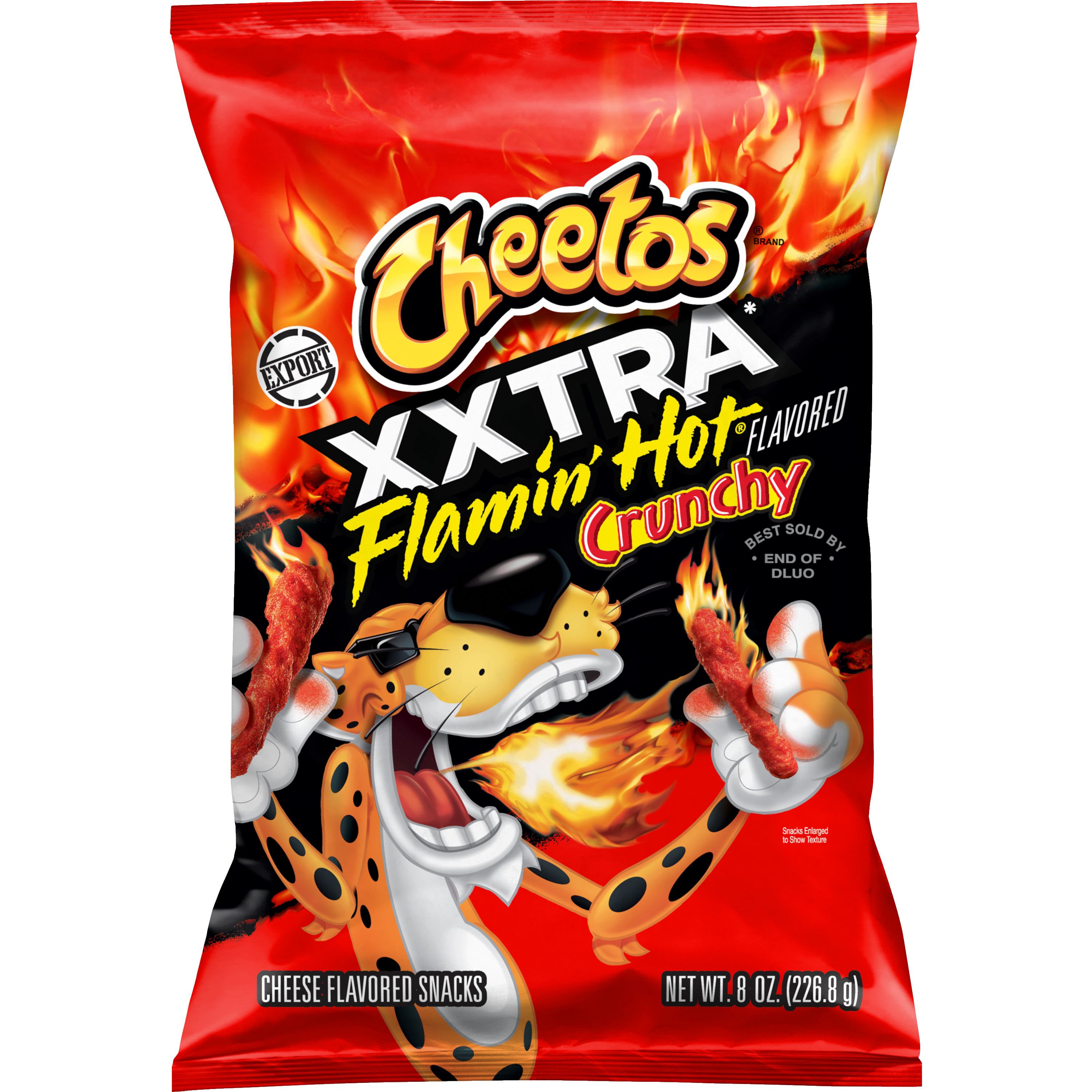 Cheetos, Crunchy, Xxtra Flamin' Hot Flavored, Cheese Flavored Snacks