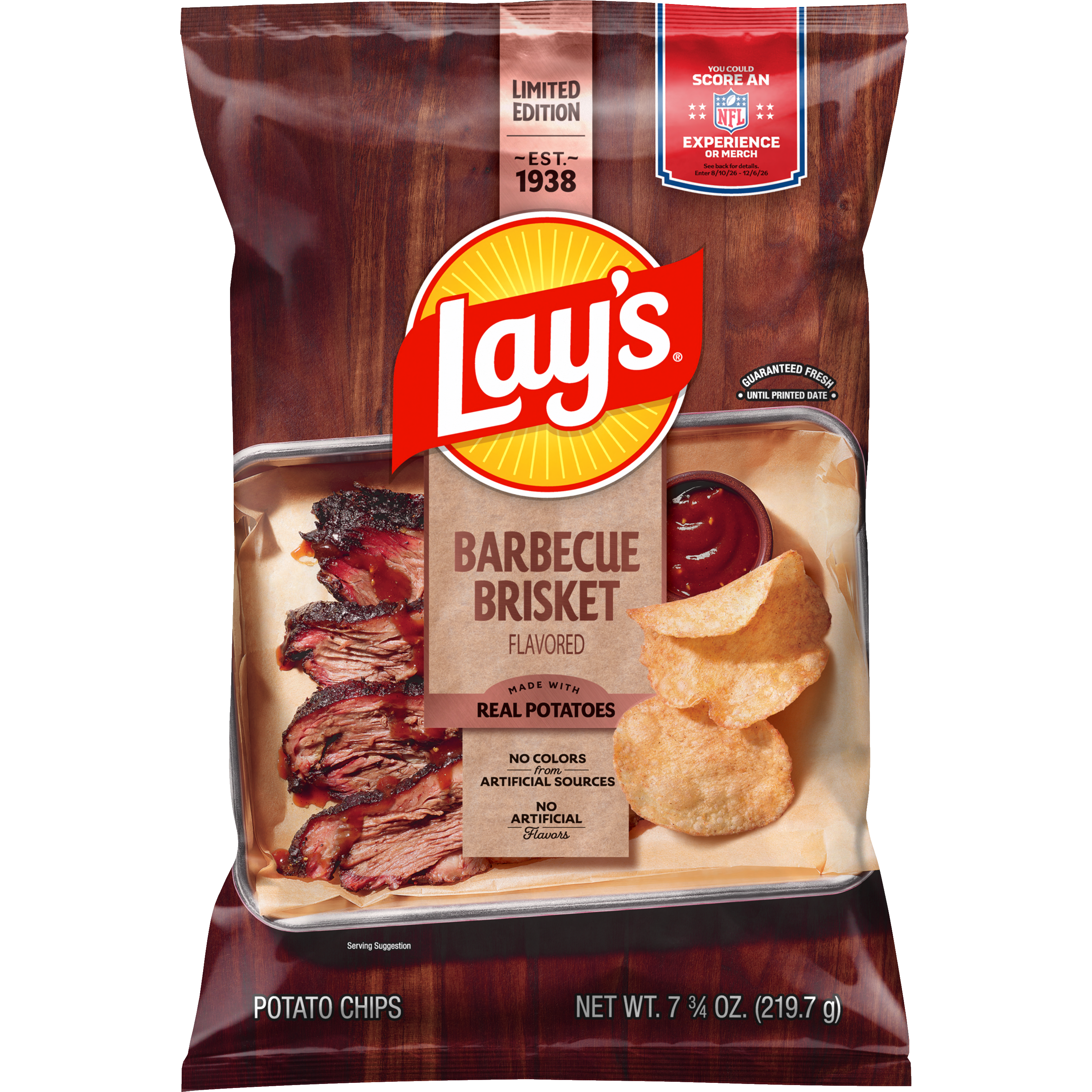 Lay's, Barbecue Brisket Flavored, Potato Chips