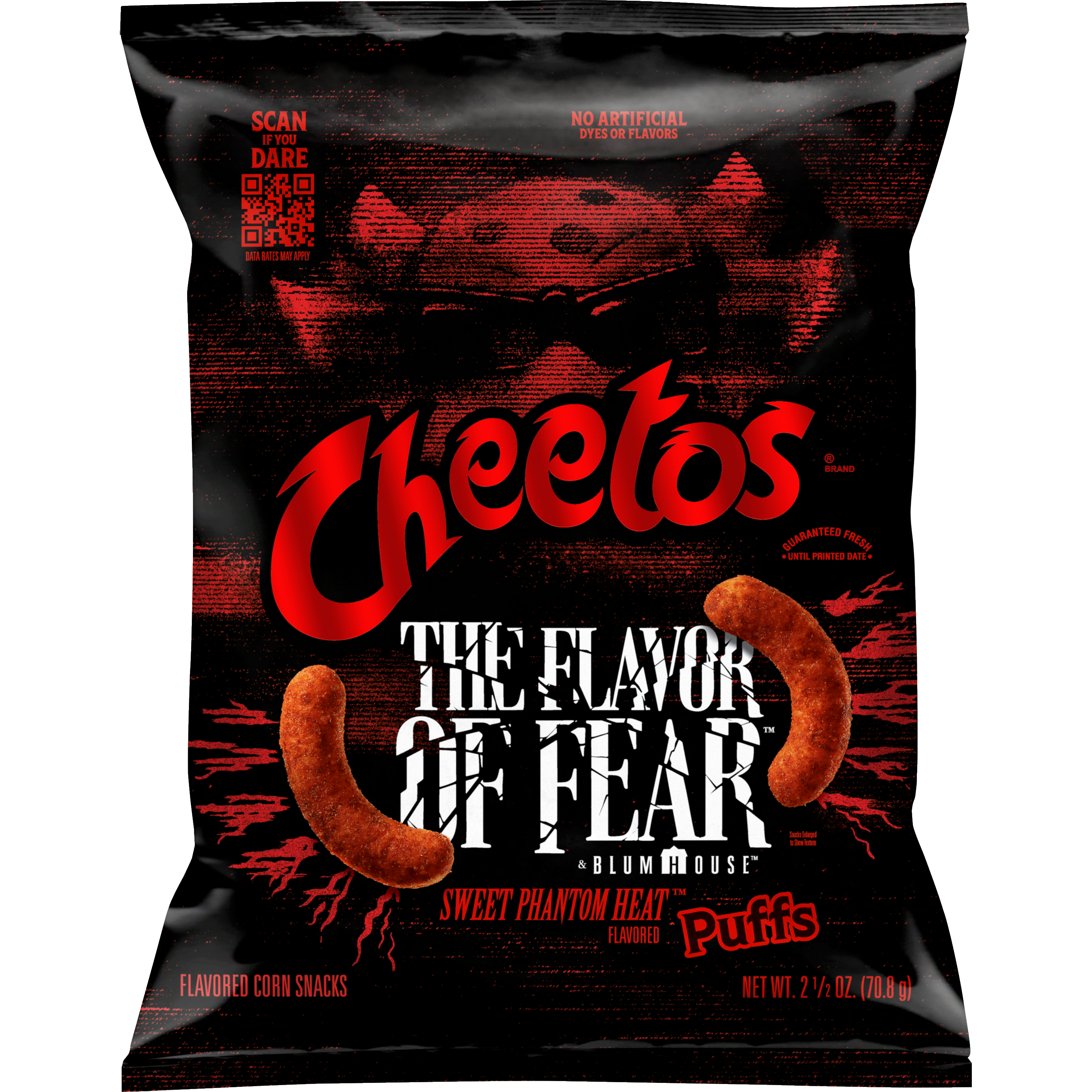Cheetos, Puffs, Sweet Phantom Heat Flavored, Corn Snacks