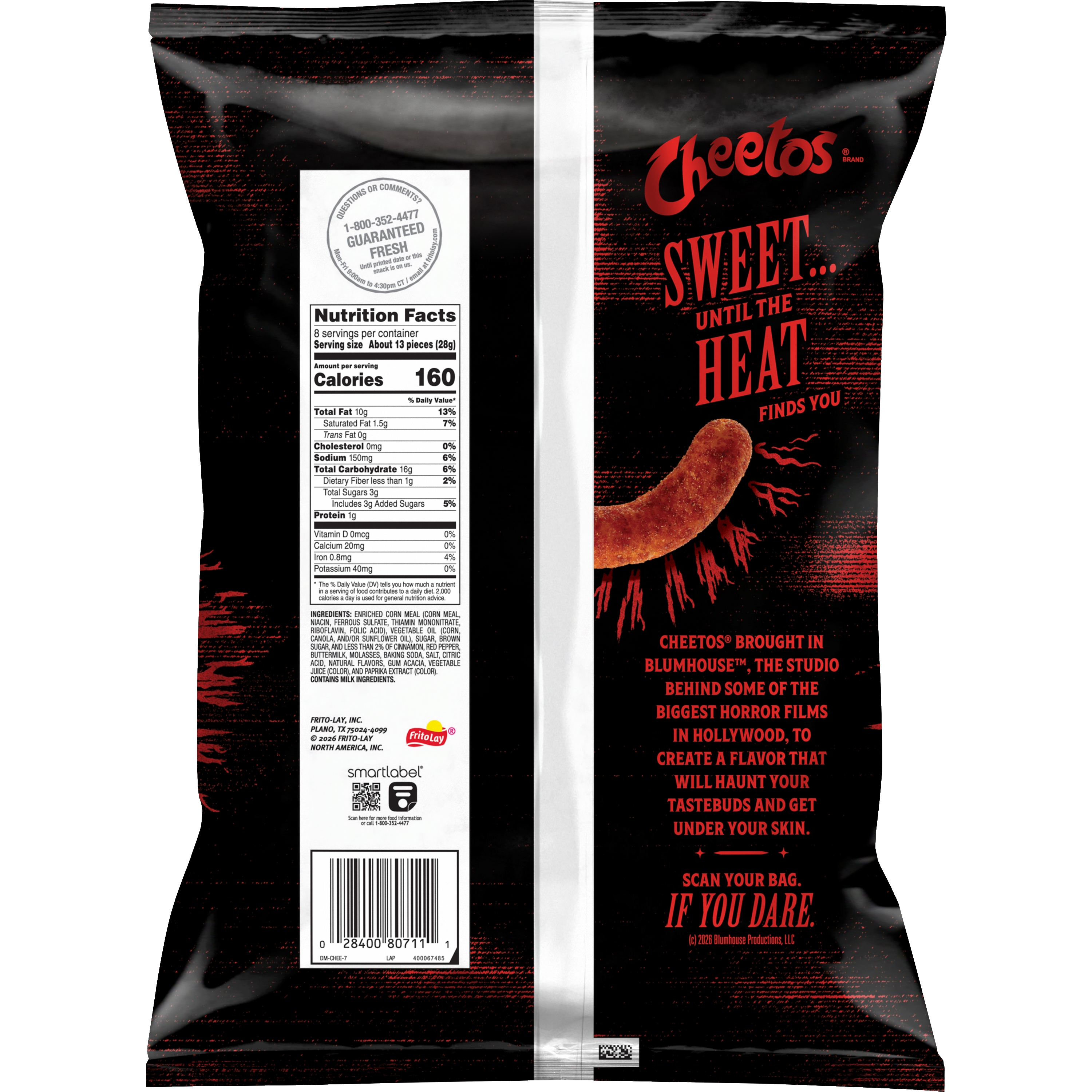 Cheetos, Puffs, Sweet Phantom Heat Flavored, Corn Snacks thumbnail