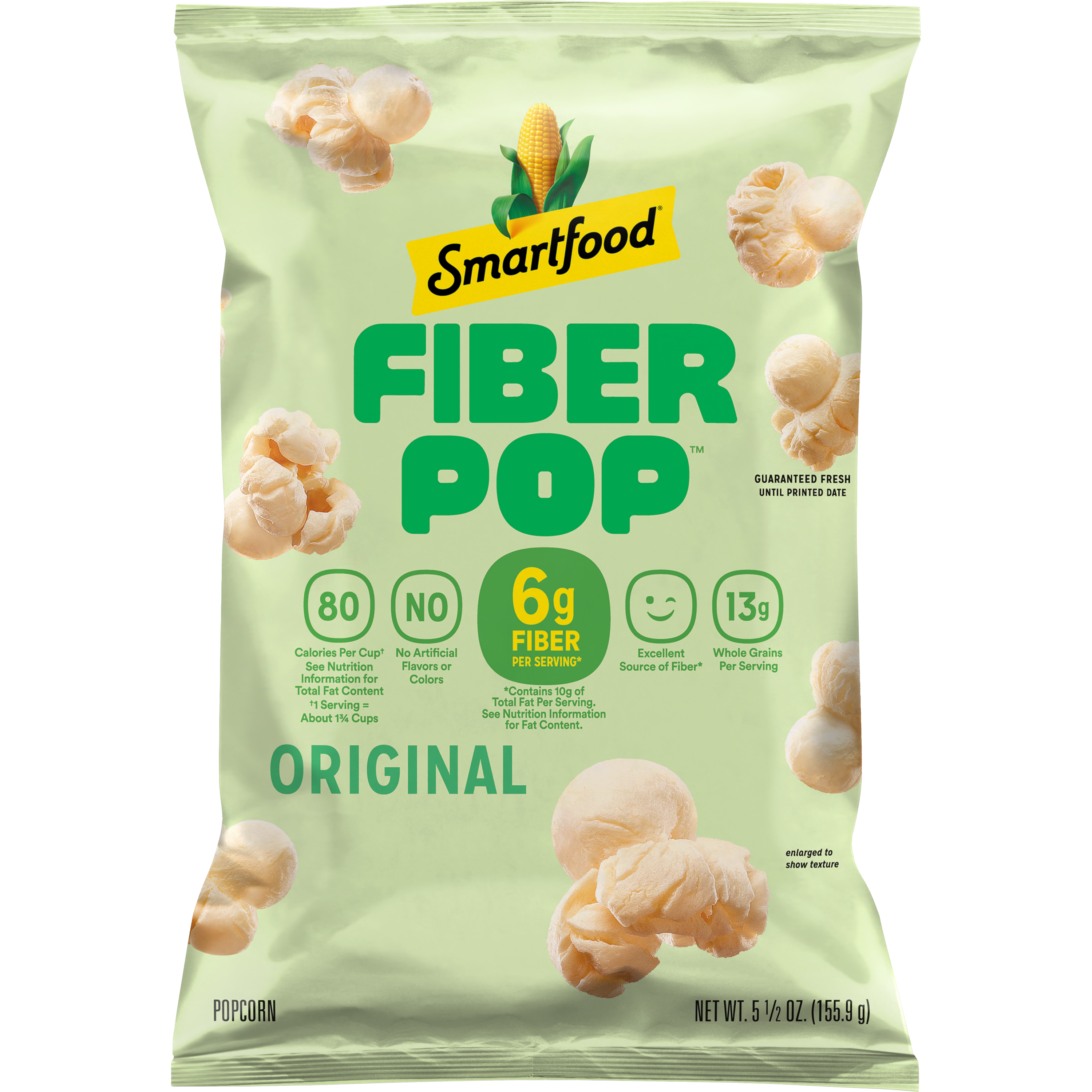 Smartfood, Fiber Pop, Original, Popcorn