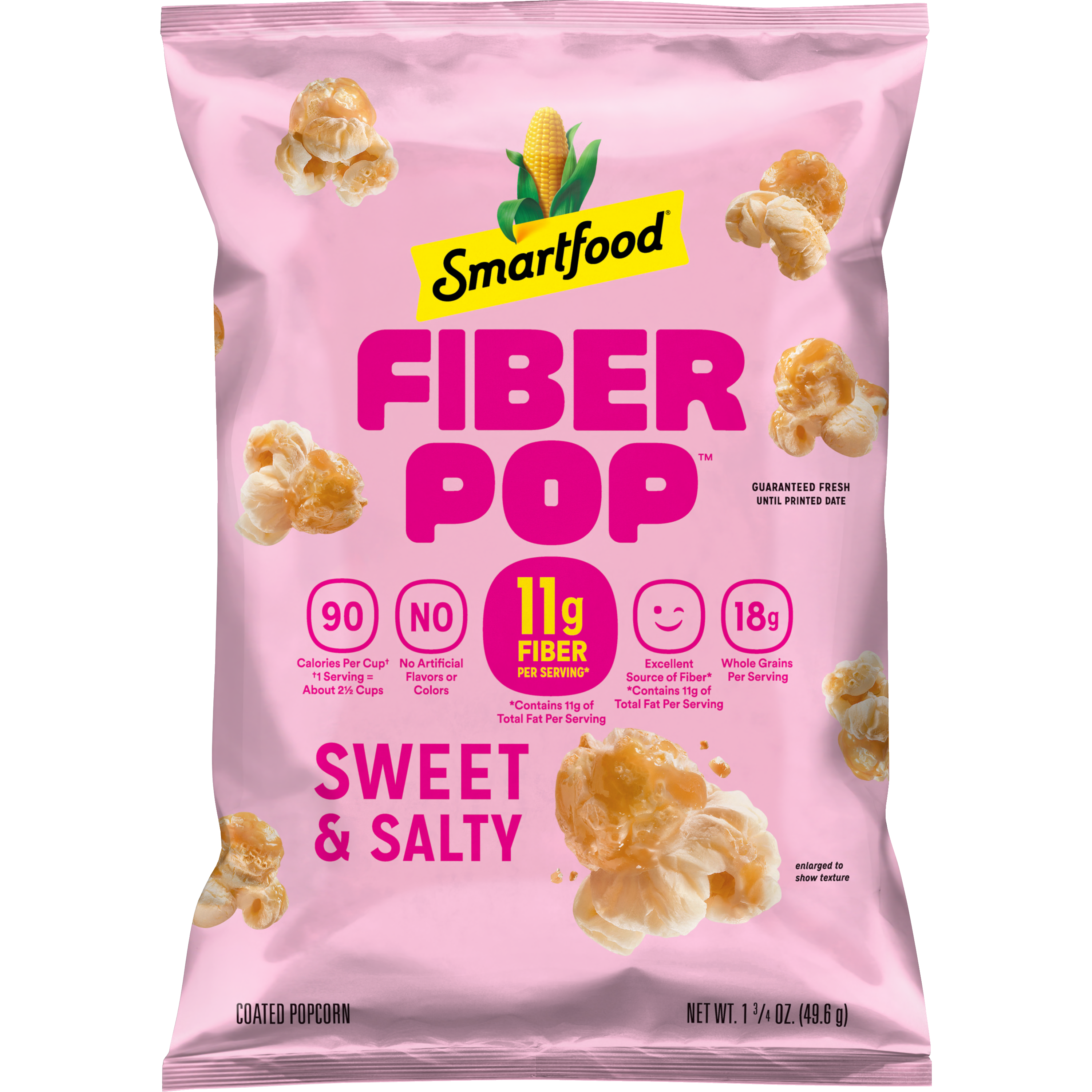 Smartfood, Fiber Pop, Sweet & Salty, Coated Popcorn