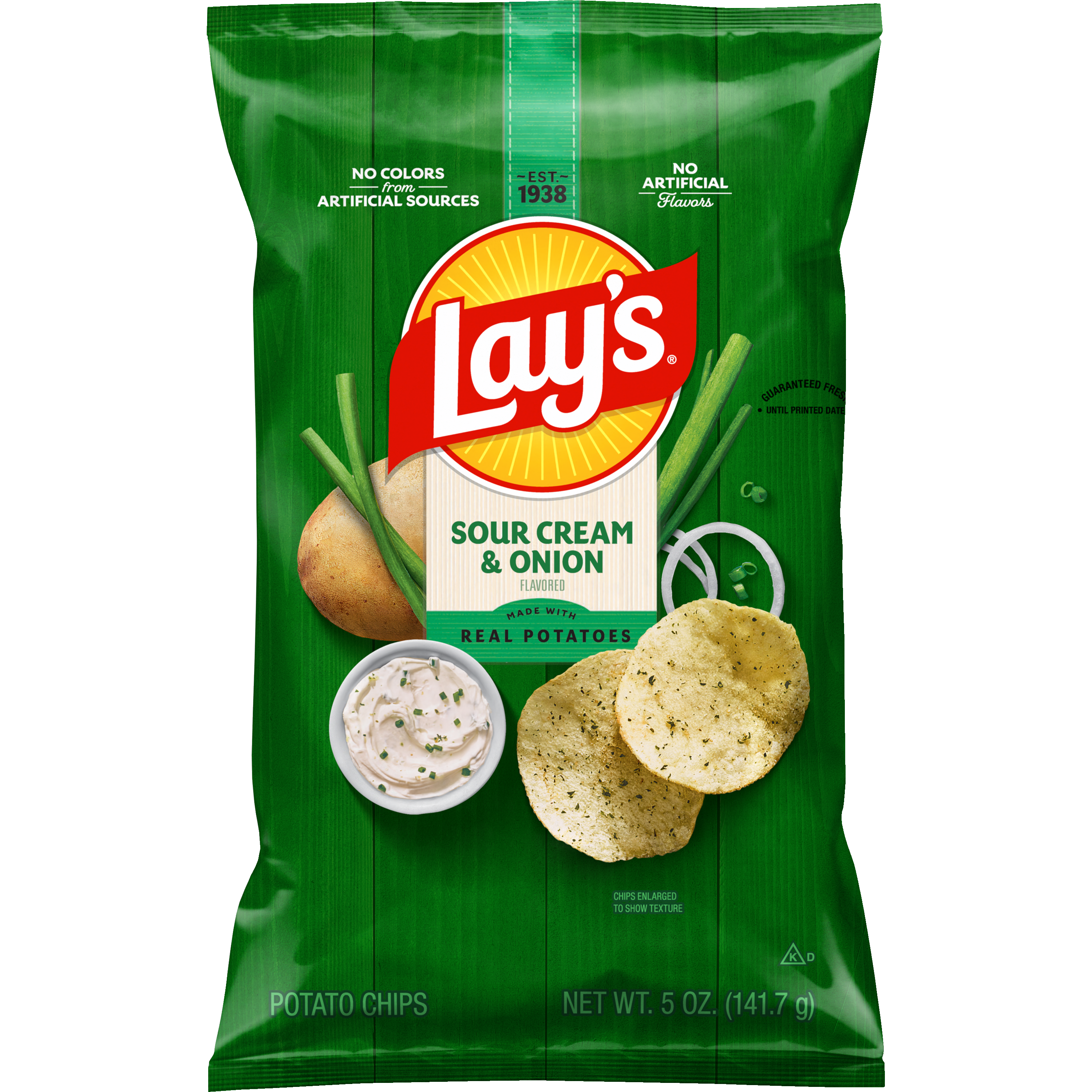 Lay's, Sour Cream & Onion Flavored, Potato Chips