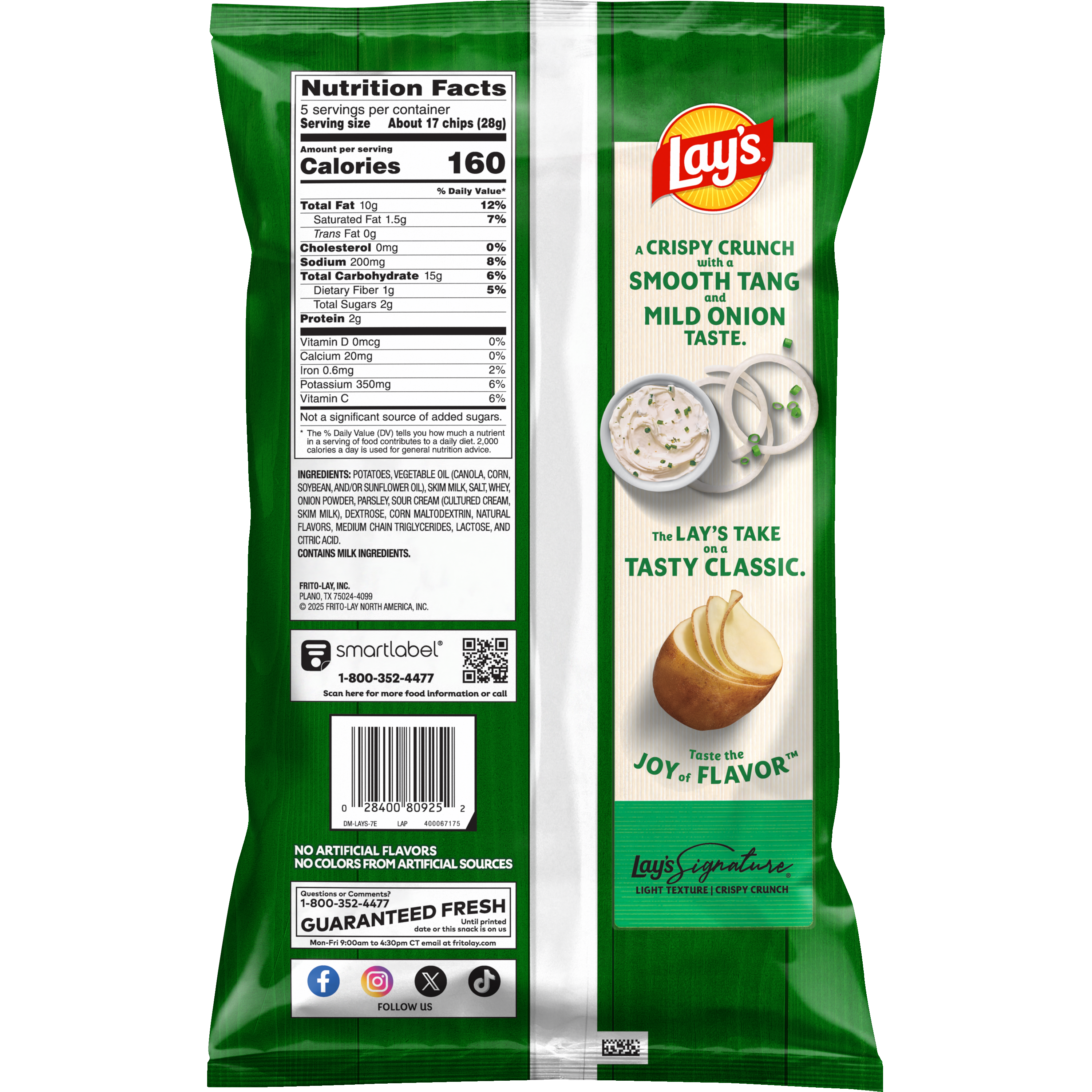 Lay's, Sour Cream & Onion Flavored, Potato Chips thumbnail
