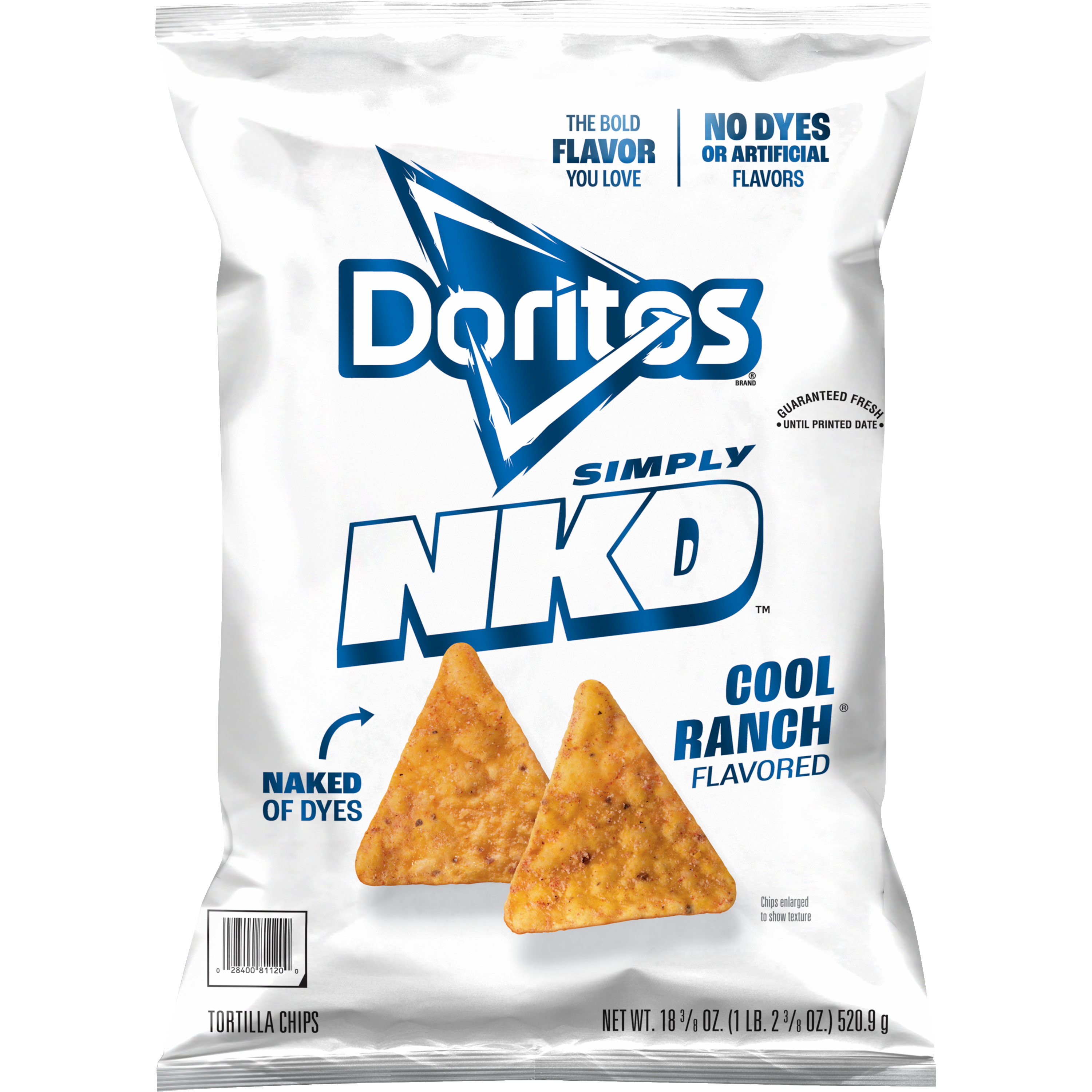 Doritos, Simply NKD, Cool Ranch Flavored, Tortilla Chips