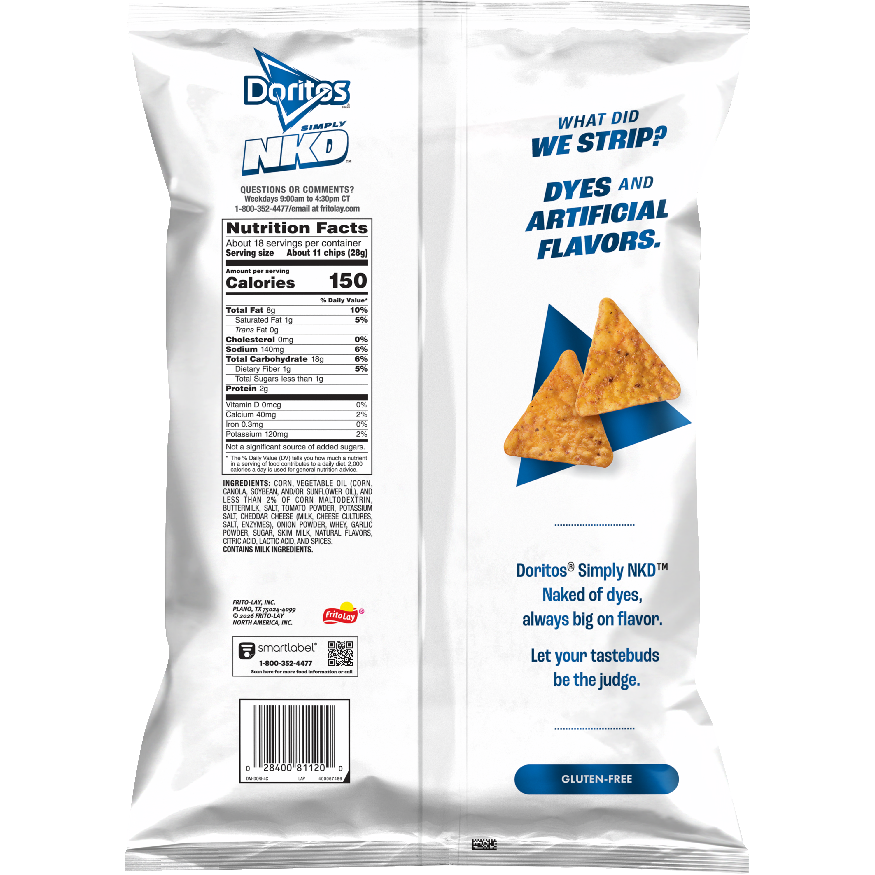 Doritos, Simply NKD, Cool Ranch Flavored, Tortilla Chips thumbnail