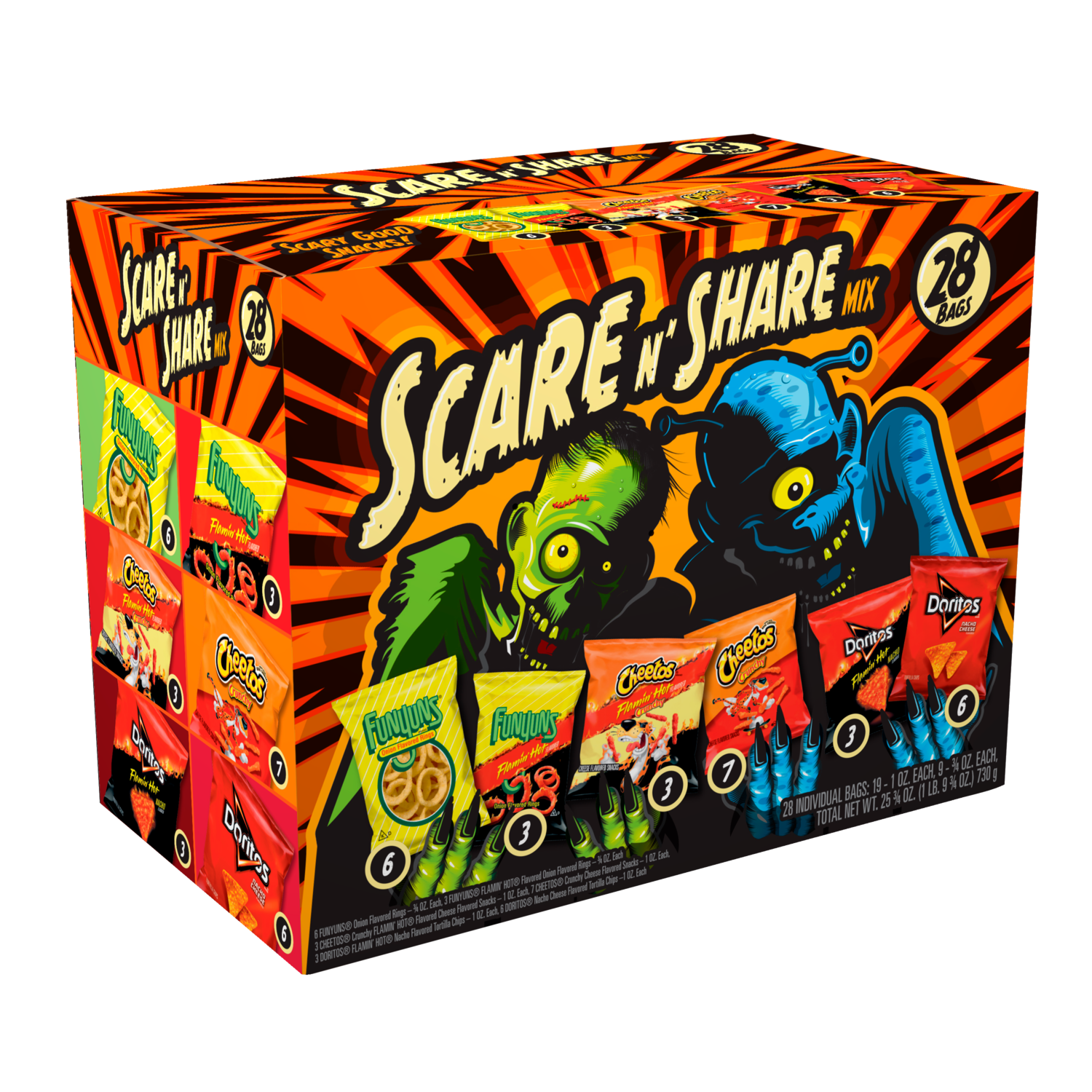 Frito Lay, Scare N' Share Mix, Variety Pack