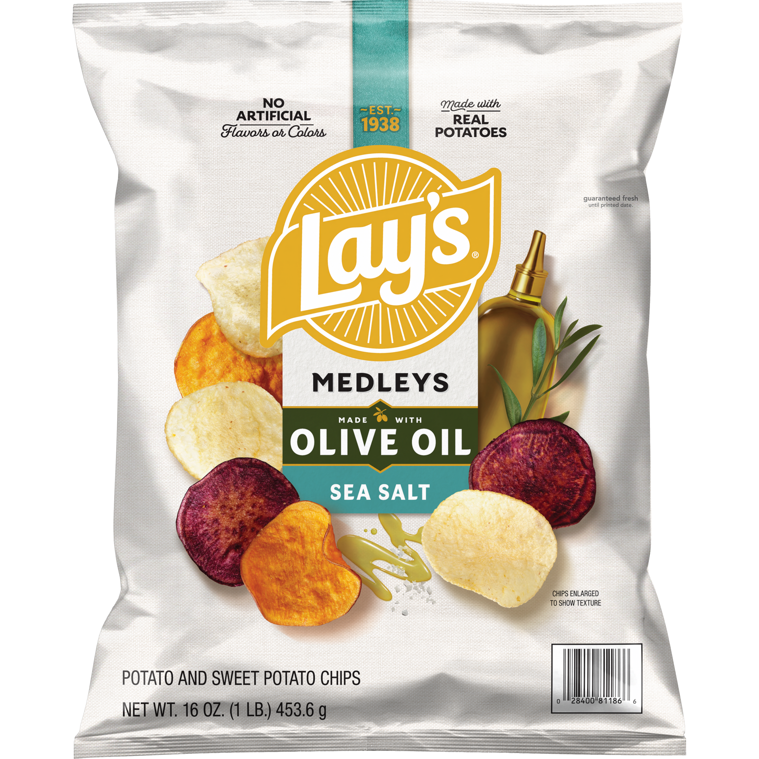 Lay's, Medleys, Sea Salt, Potato And Sweet Potato ChipsK