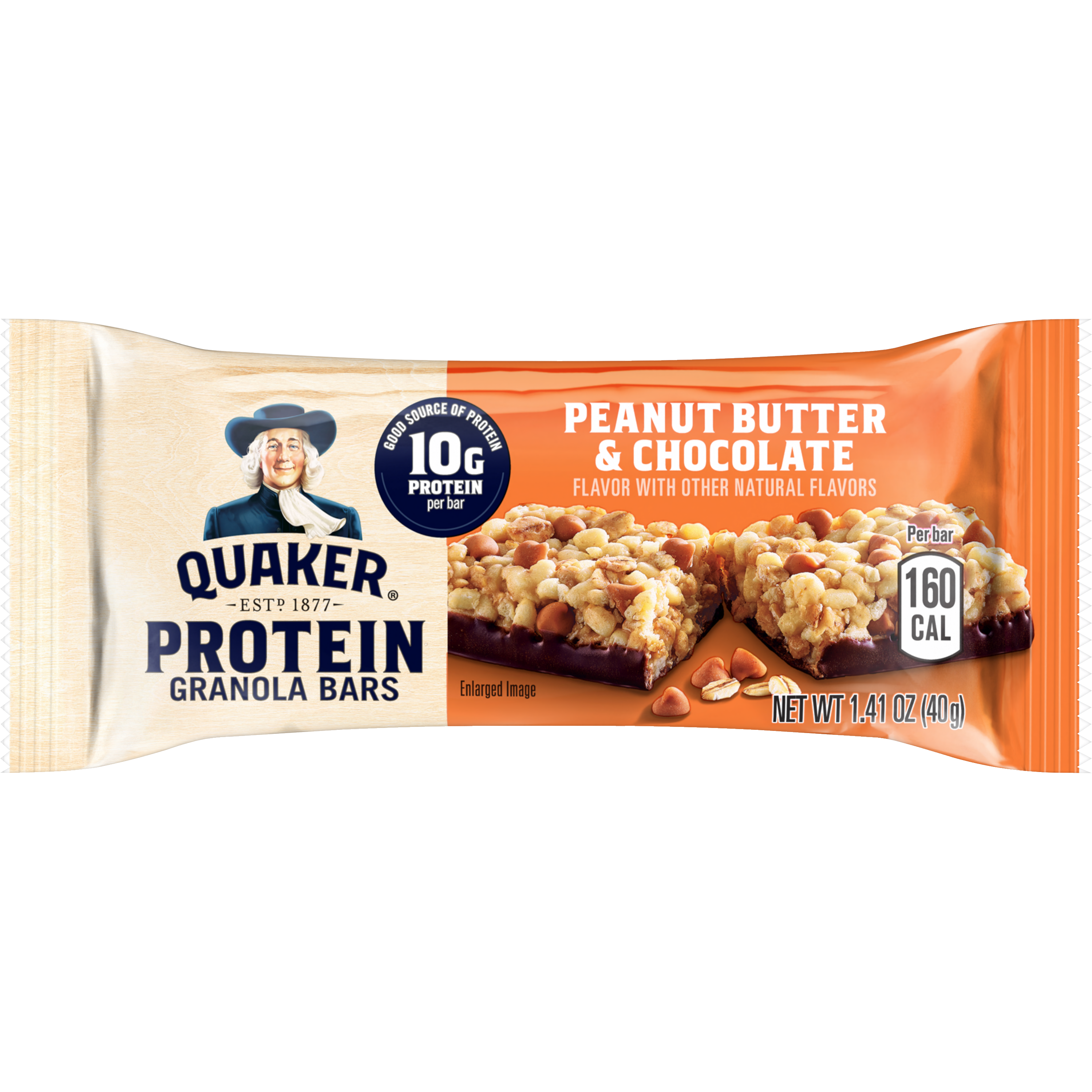 Quaker, Peanut Butter & Chocolate Flavor, Protein Granola Bars