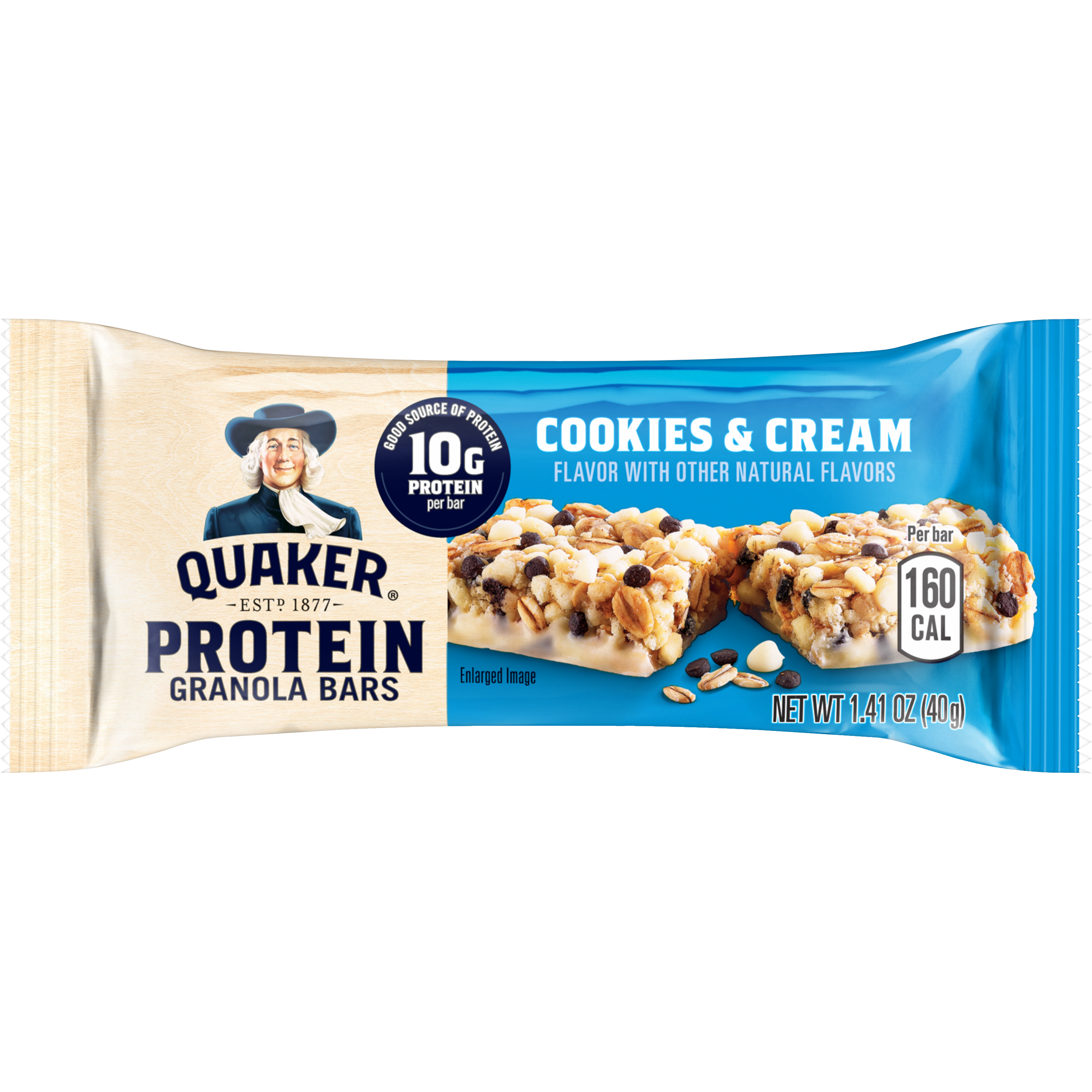 Quaker, Cookies & Cream Flavor, Protein Granola Bars