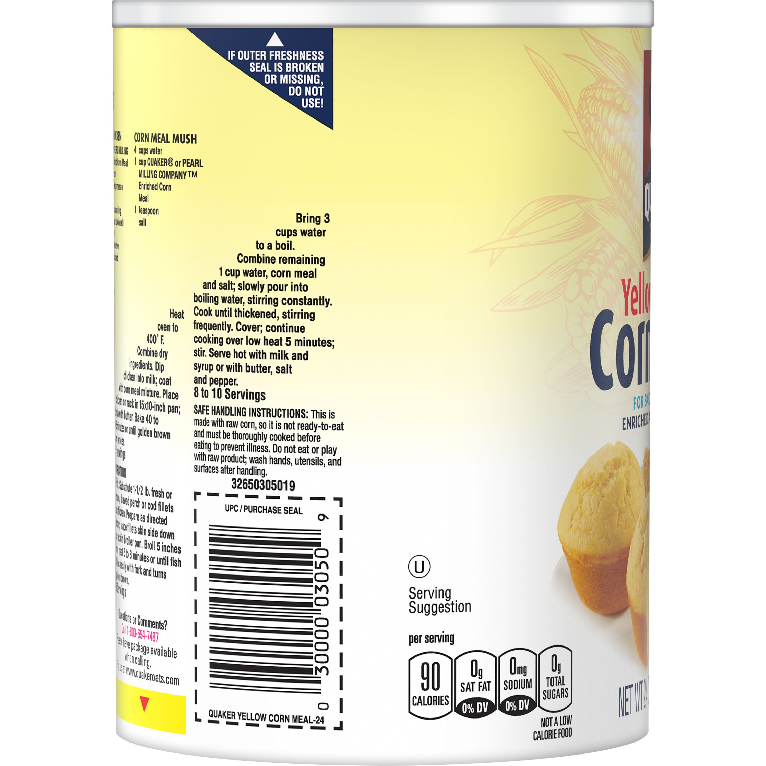 Quaker, Enriched And Degerminated, Yellow Corn Meal thumbnail