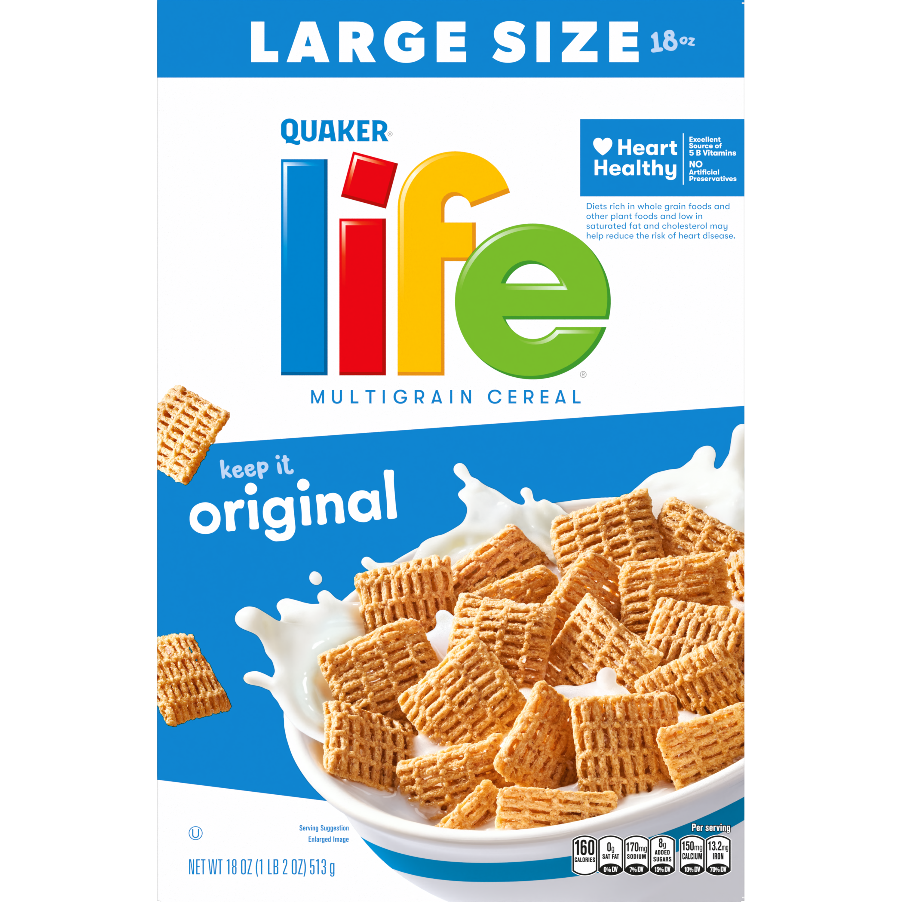 Quaker, Life, Large Size, Original, Multigrain Cereal
