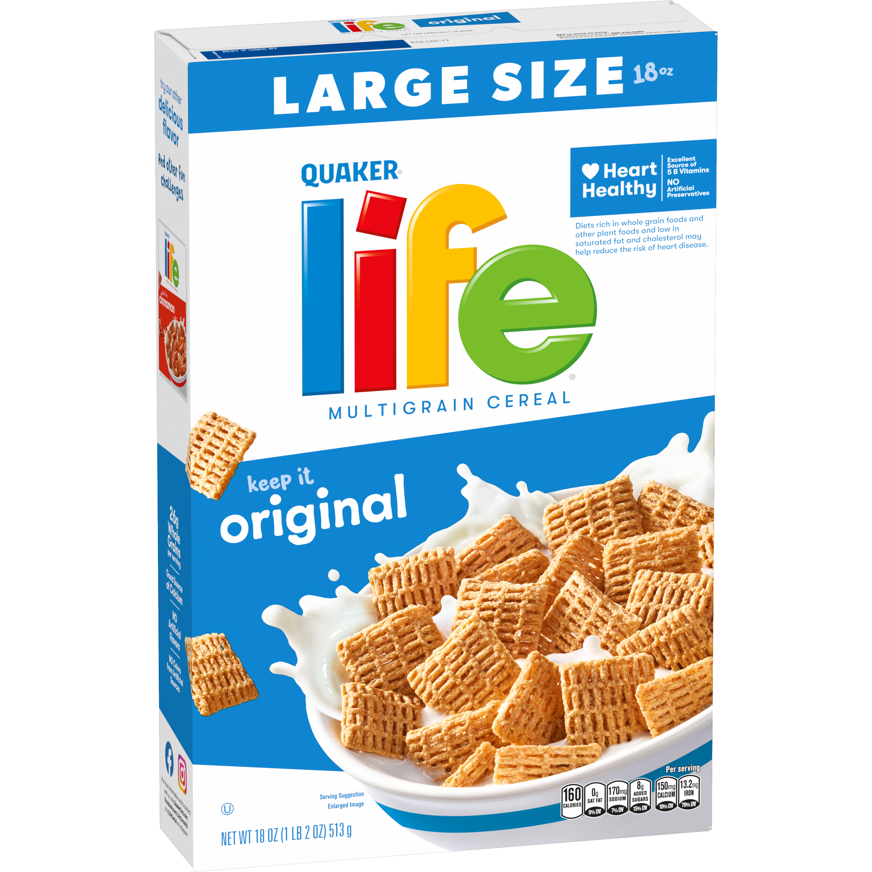 Quaker, Life, Large Size, Original, Multigrain Cereal thumbnail