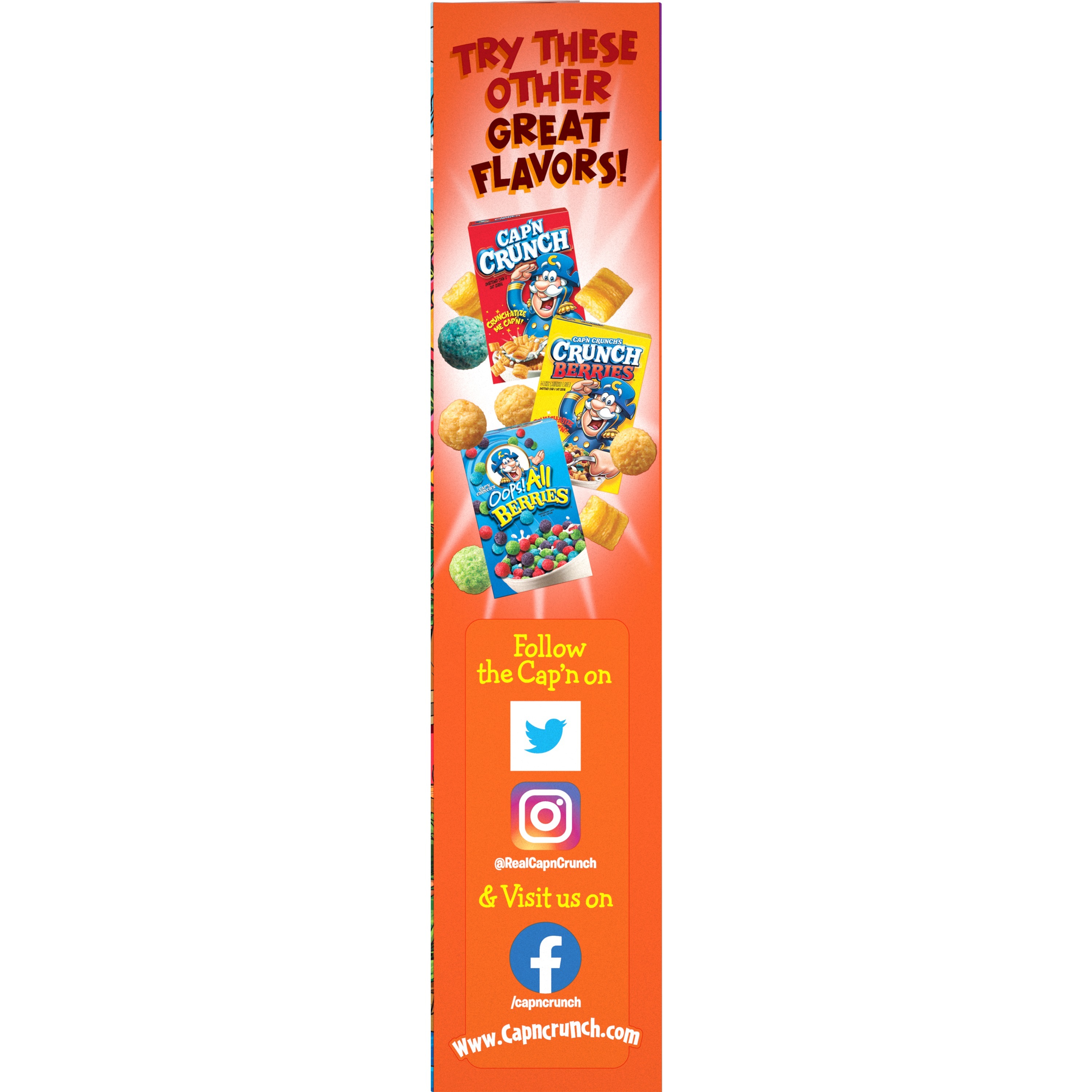 Cap'n Crunch's, Large Size, Peanut Butter Crunch, Sweetened Corn & Oat Cereal thumbnail