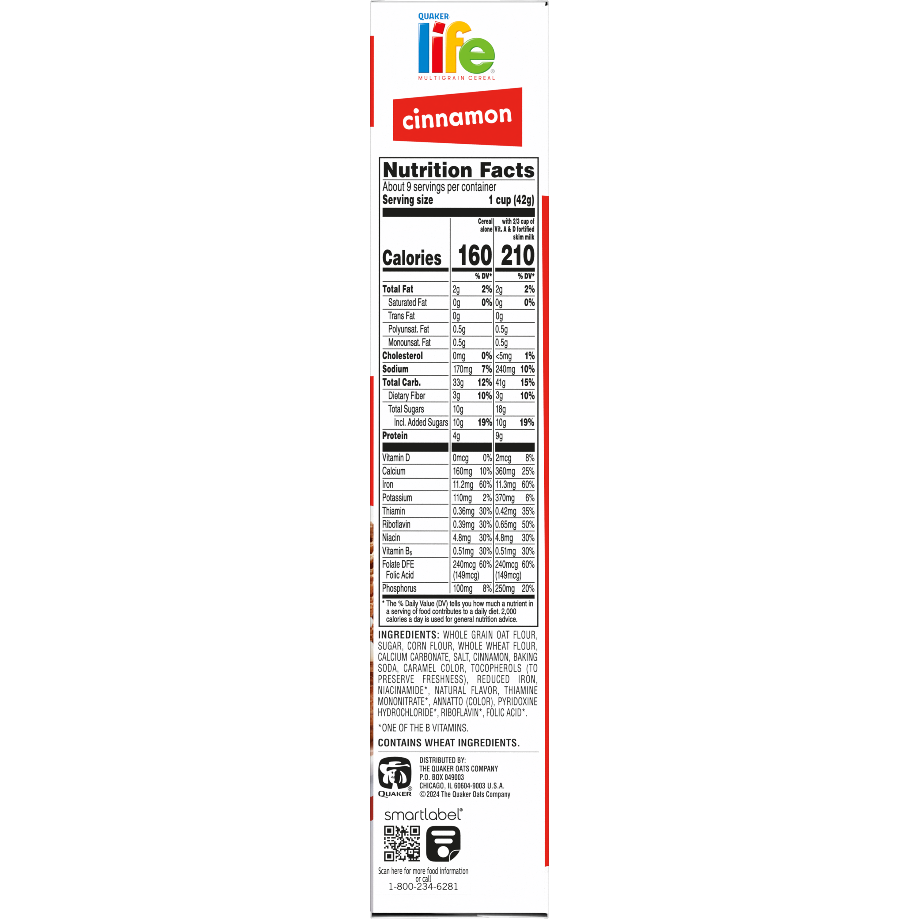 Quaker, Life, Cinnamon, Multigrain Cereal thumbnail