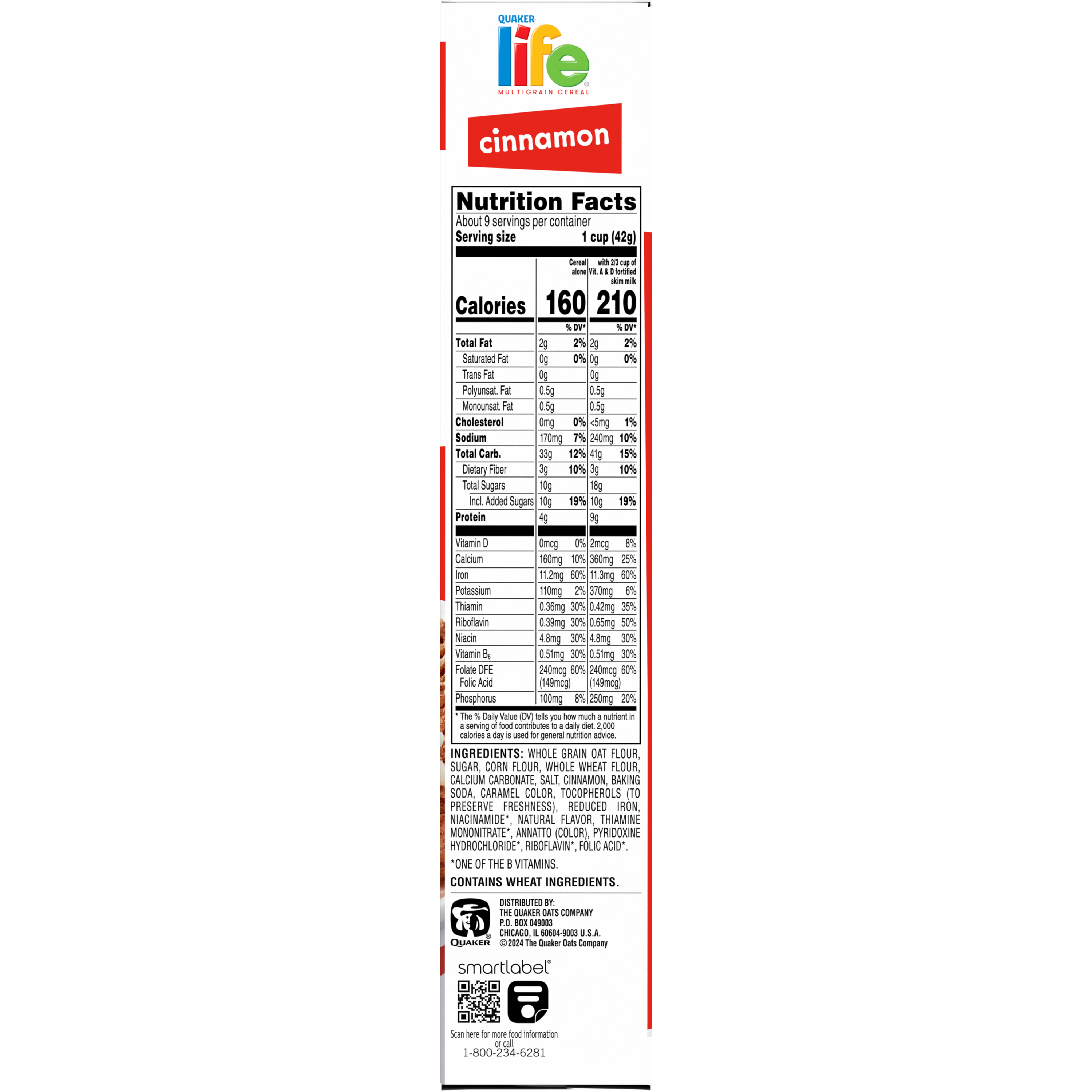 Quaker, Life, Cinnamon, Multigrain Cereal thumbnail