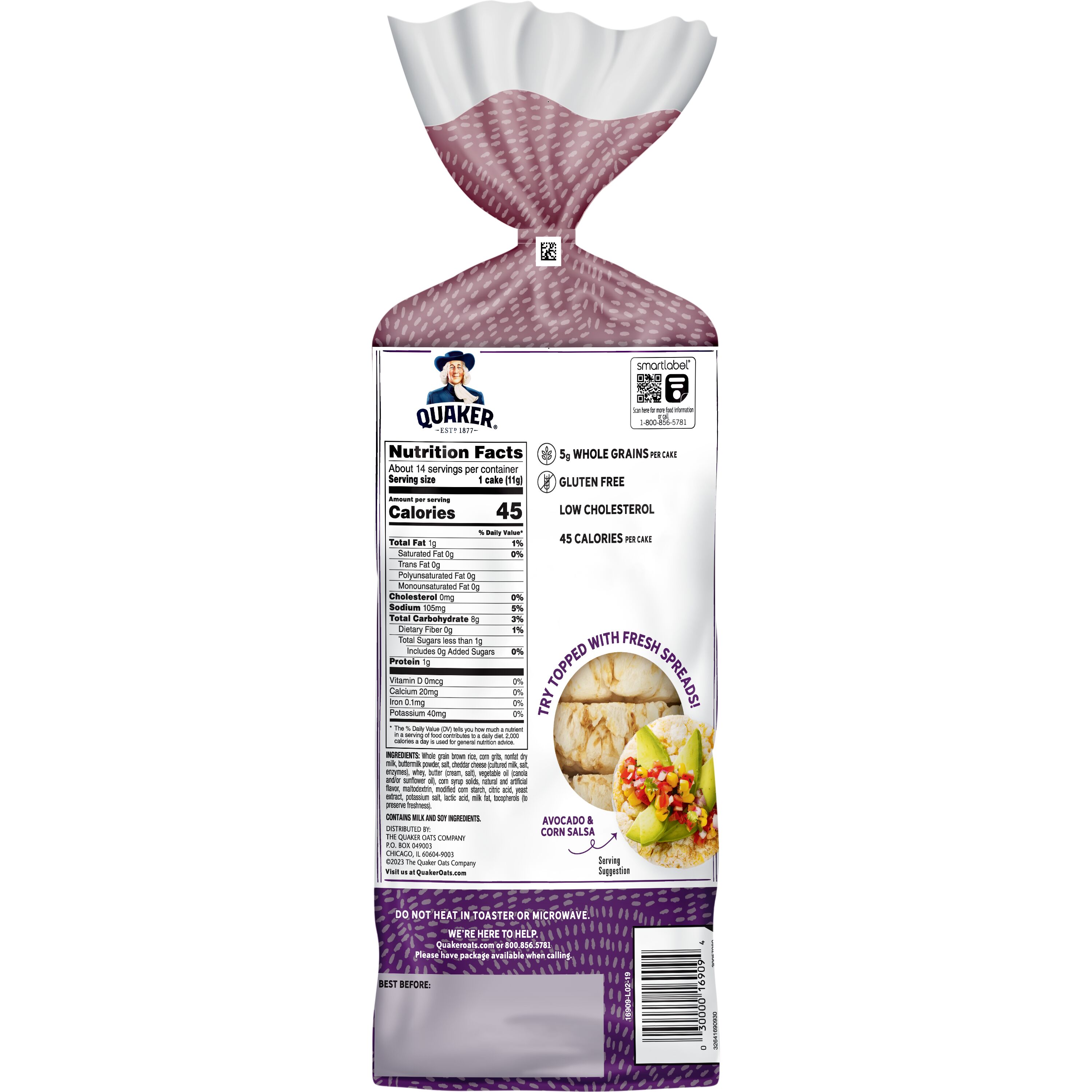 Quaker, White Cheddar Naturally & Artificially Flavored, Rice Cakes thumbnail