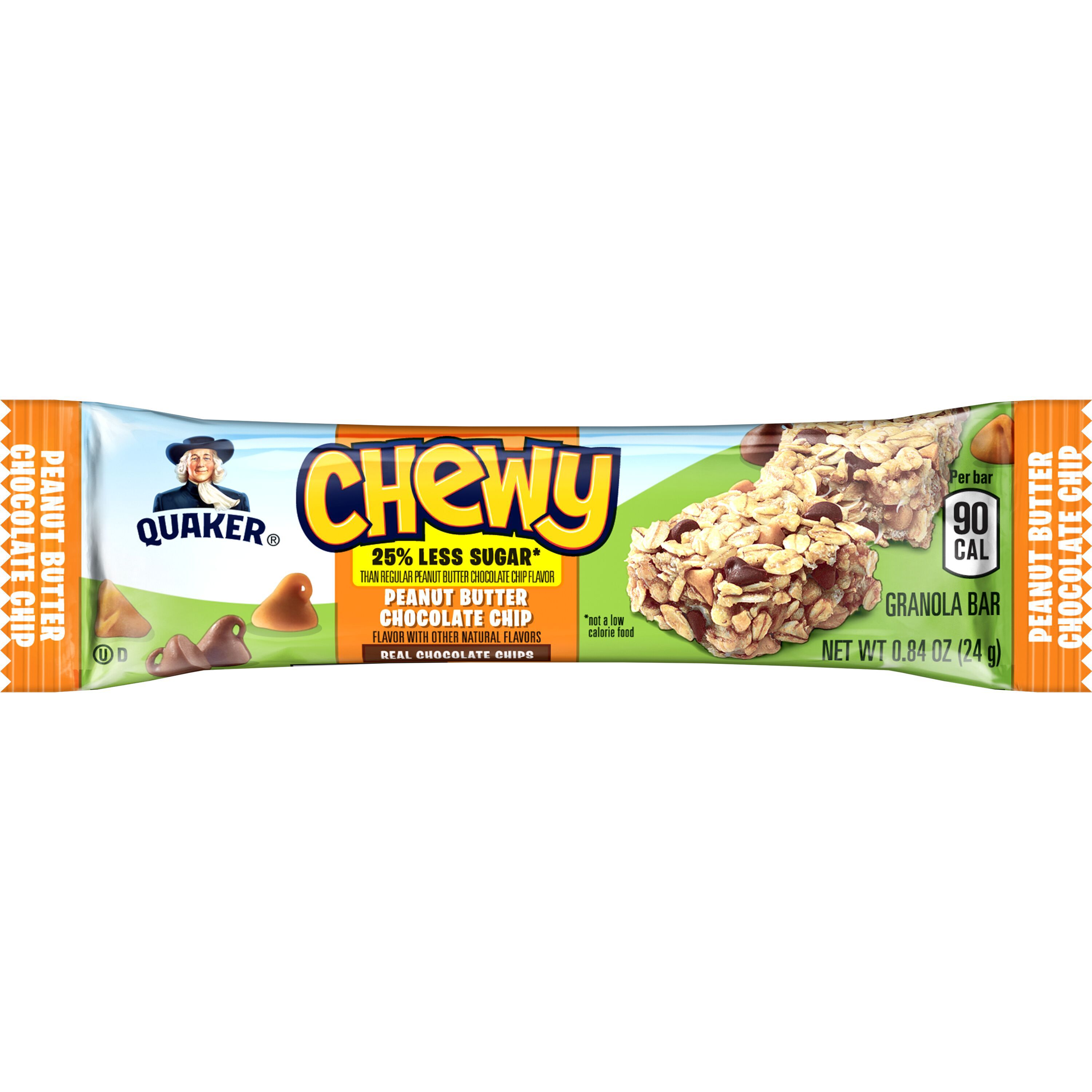 Quaker, Chewy, Peanut Butter Chocolate Chip Flavor, Granola Bars thumbnail