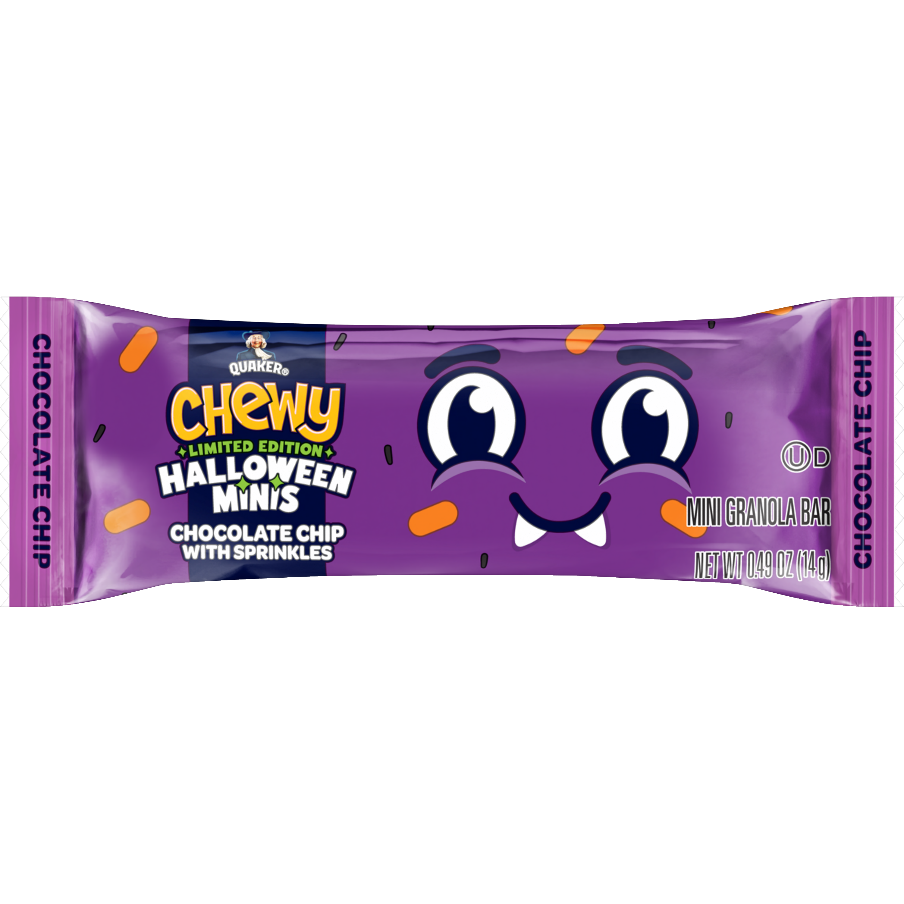 Quaker, Chewy, Halloween Minis, Chocolate Chip With Sprinkles, Mini Granola Bars thumbnail