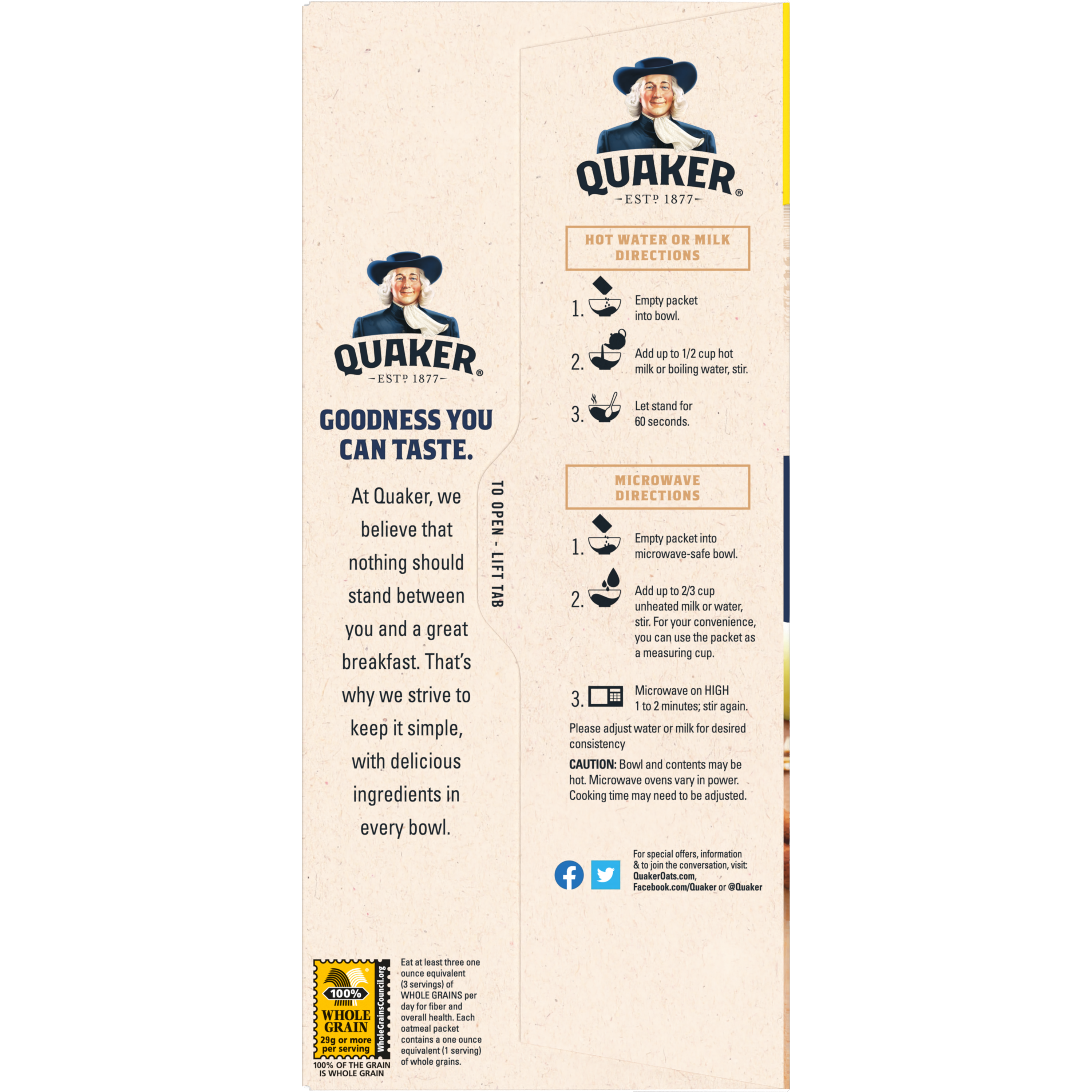 Quaker, Flavor Variety, Instant Oatmeal thumbnail