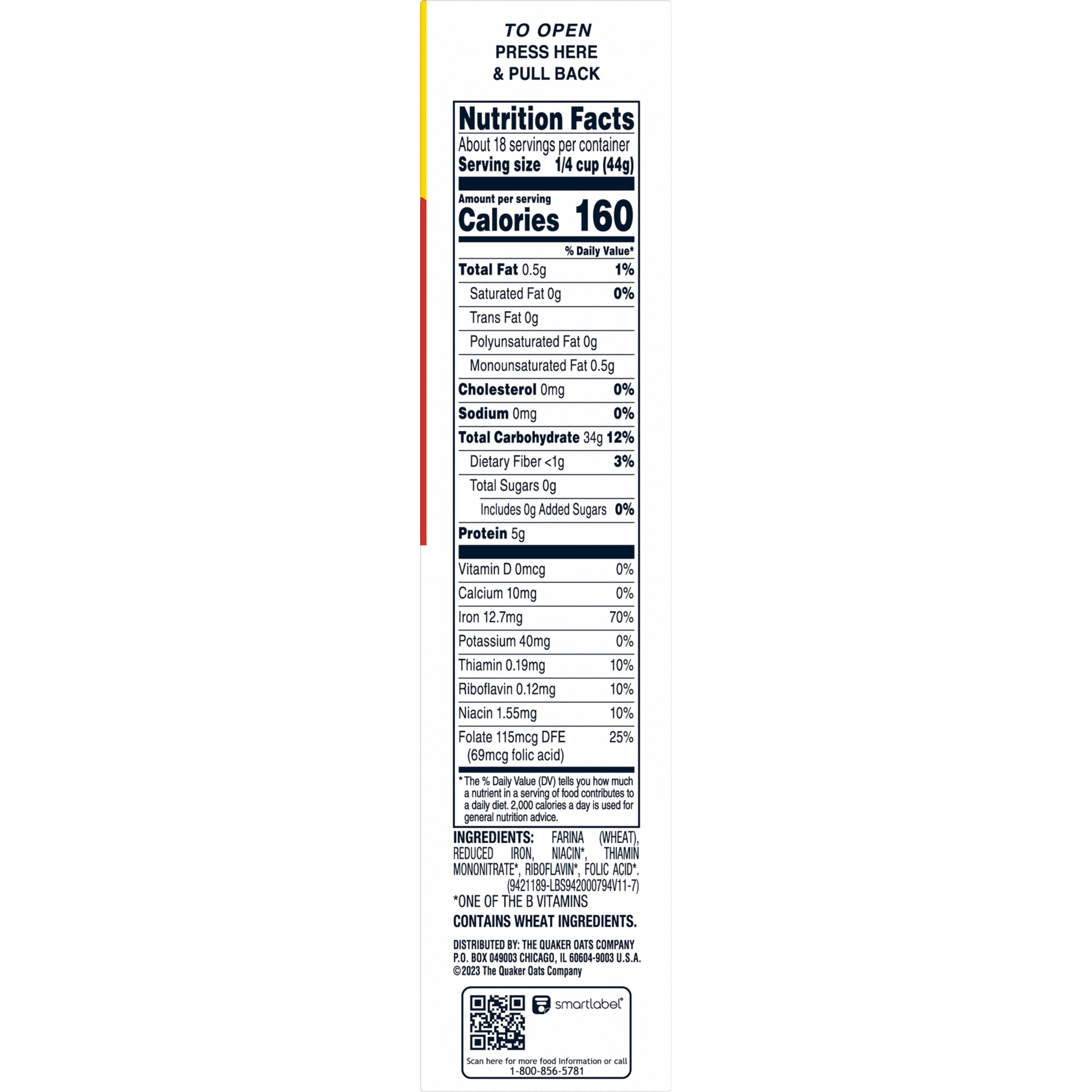 Quaker, Quick Creamy Wheat, Enriched Farina thumbnail